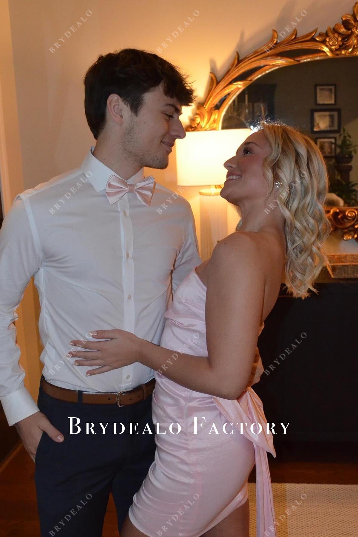 candy pink mini formal dress