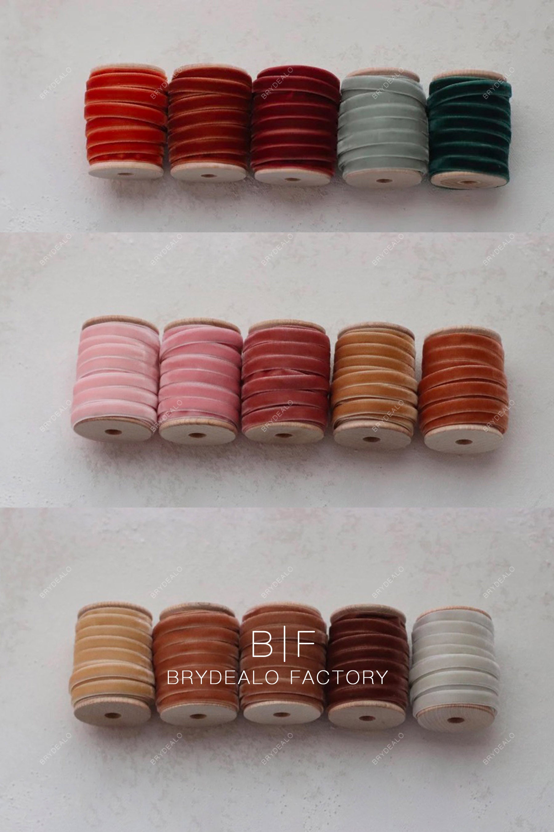 colorful single face velvet ribbon