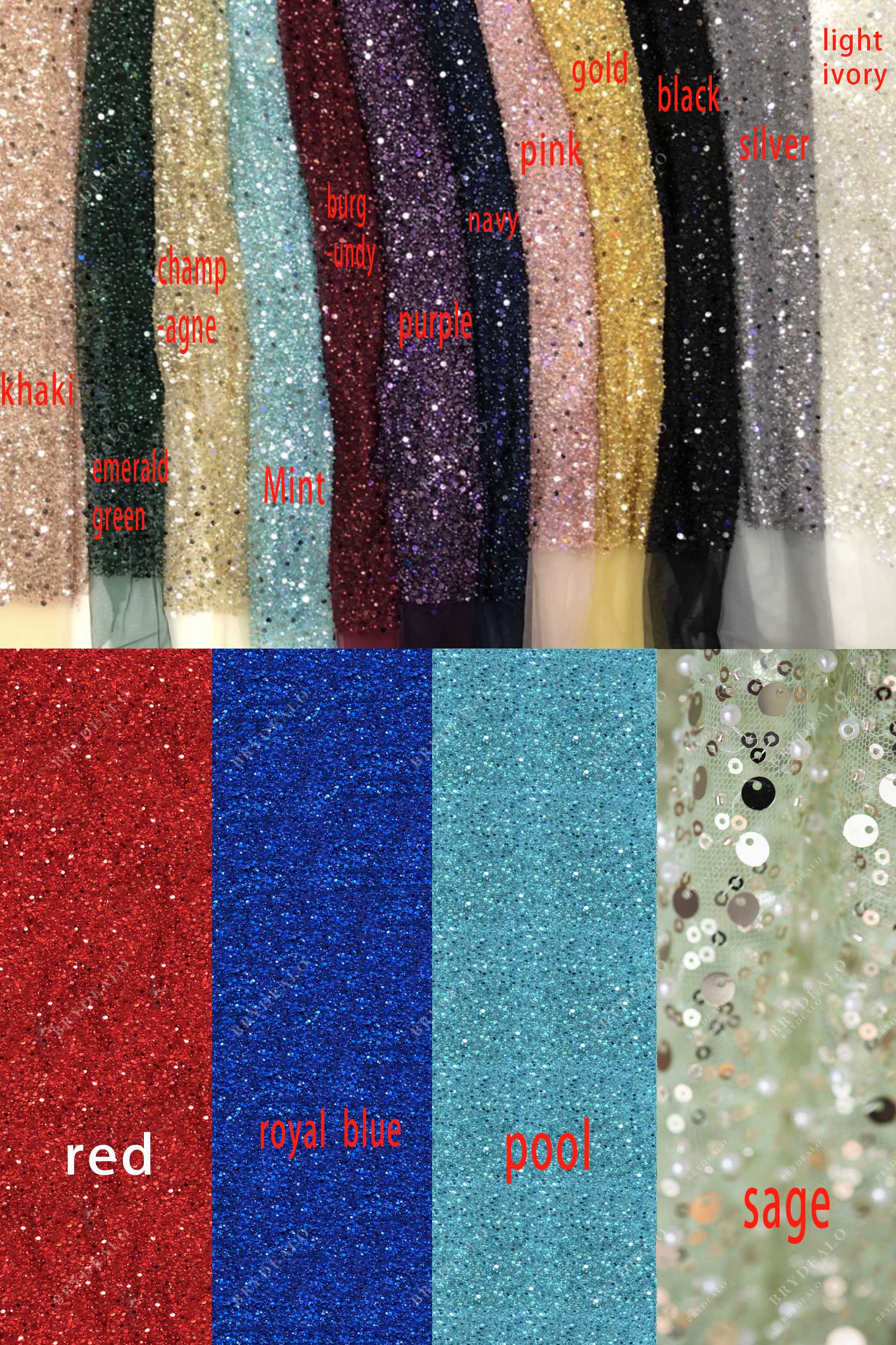 colorful sparkly sequined beading tulle