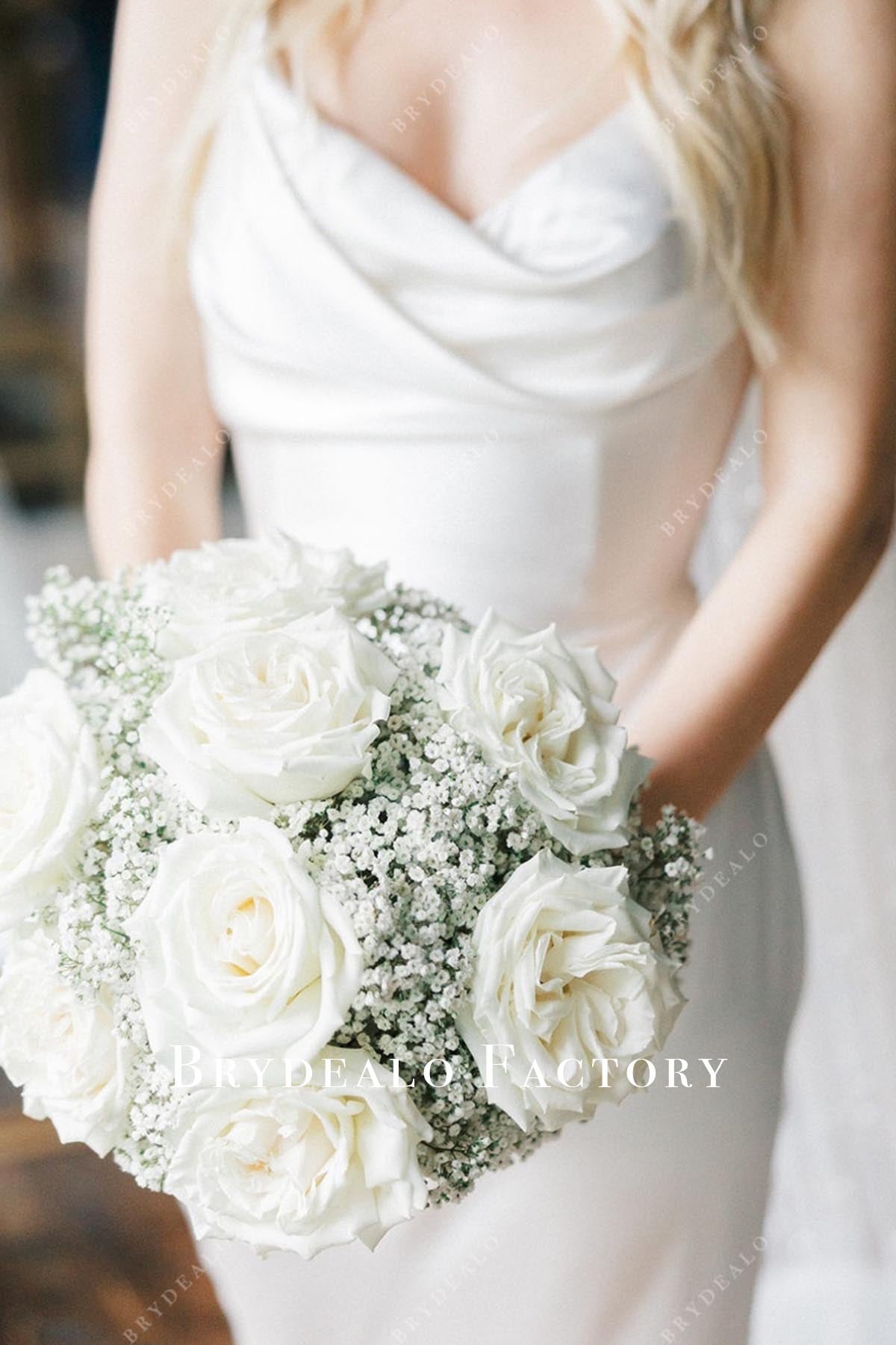 cowl neck mermaid wedding dress