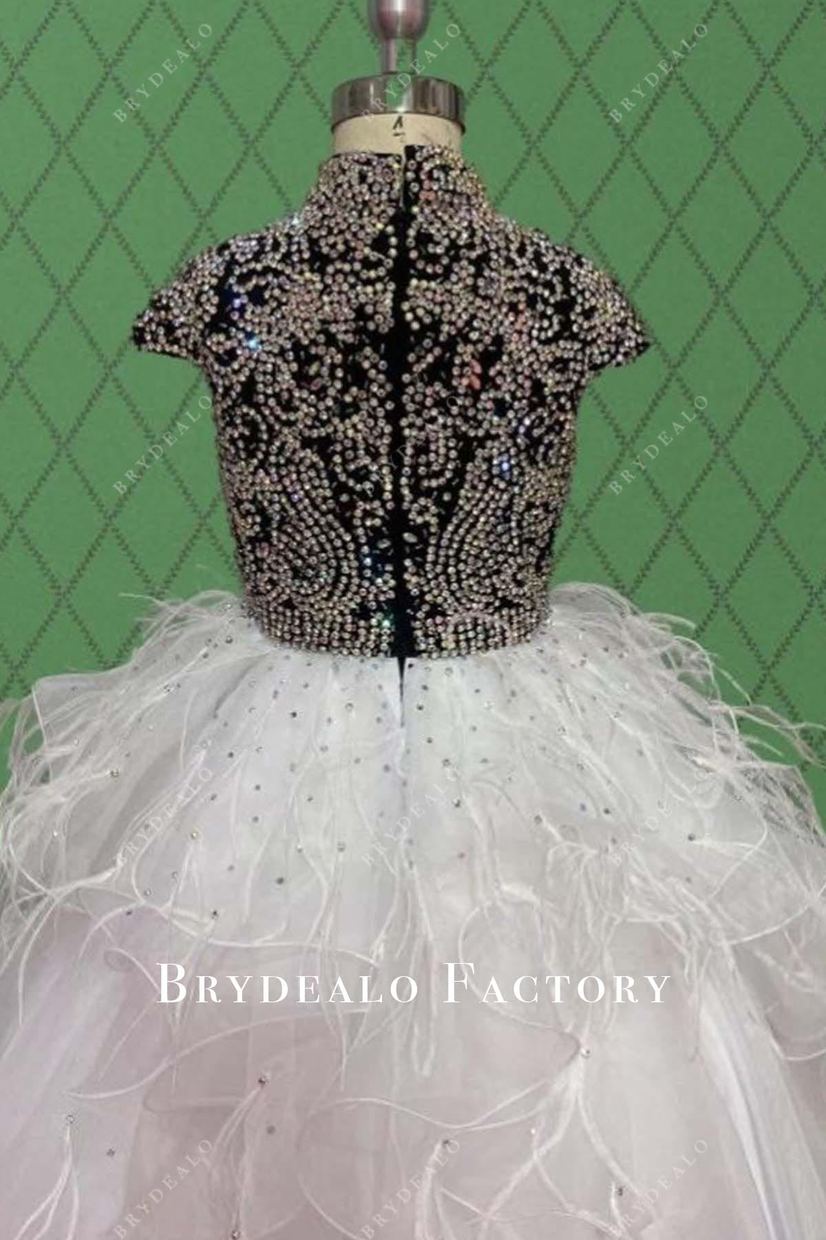 crystals a line pageant dress