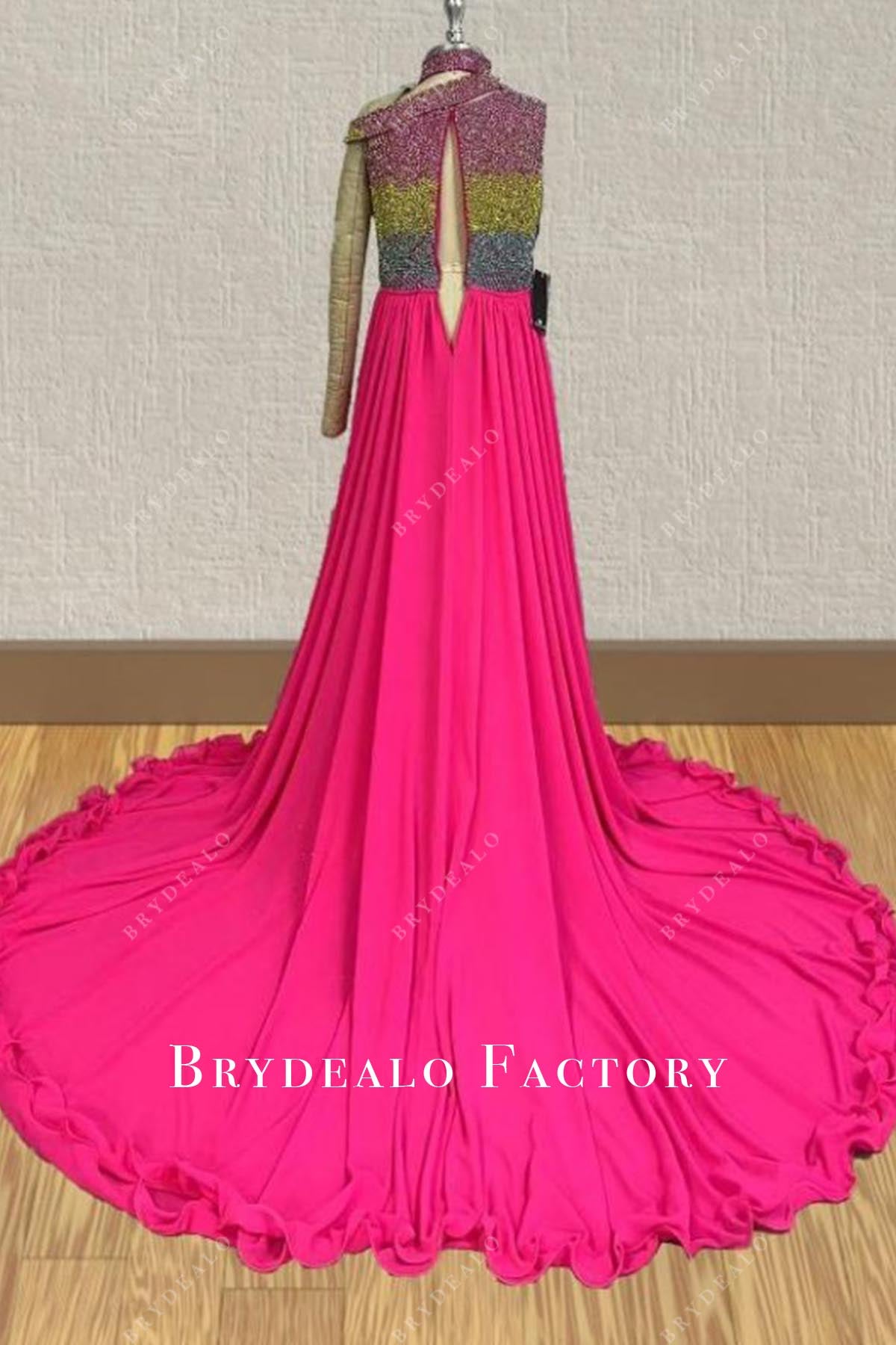 crystals fuchsia overskirt pageant dress