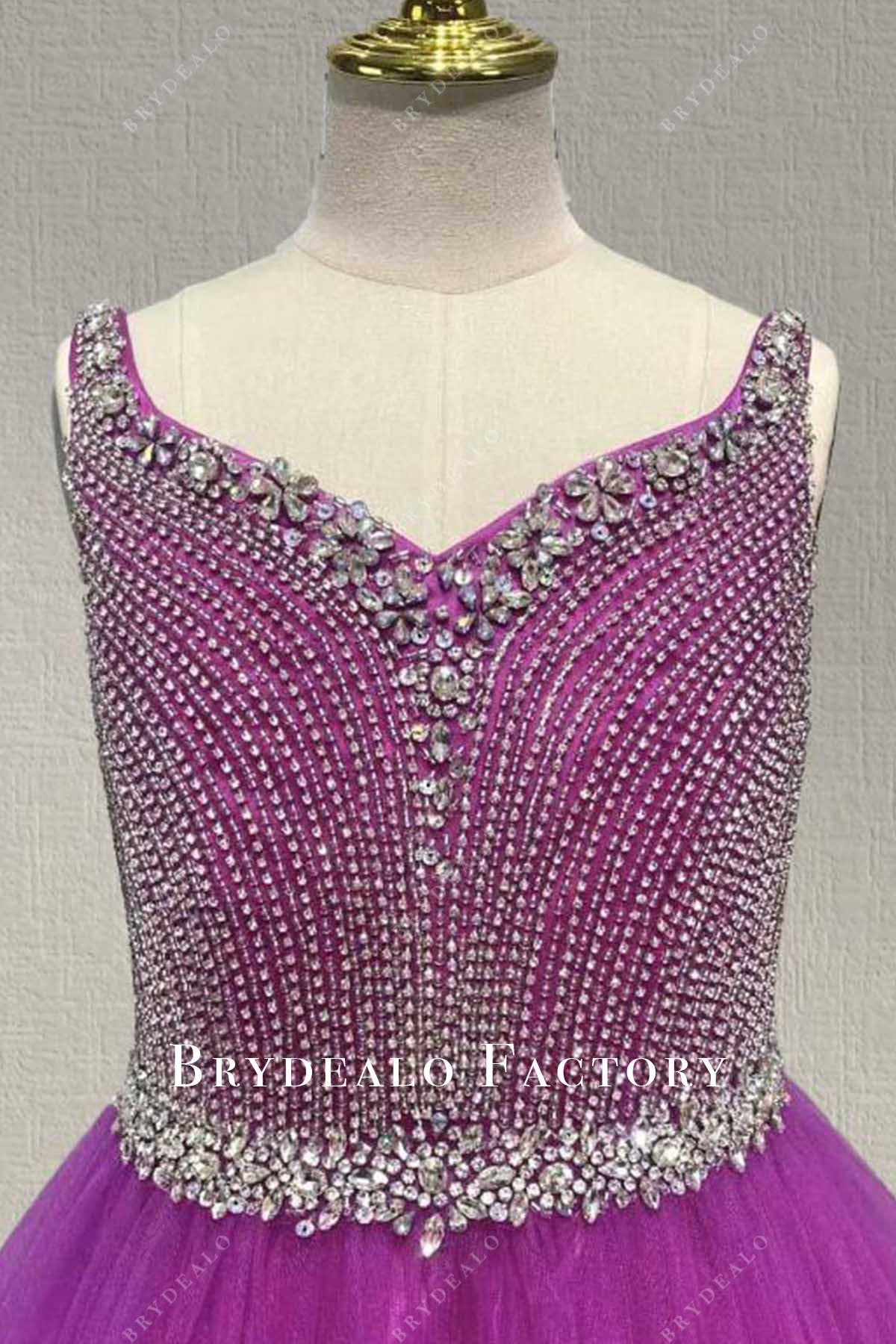 crystals orchid pageant dress