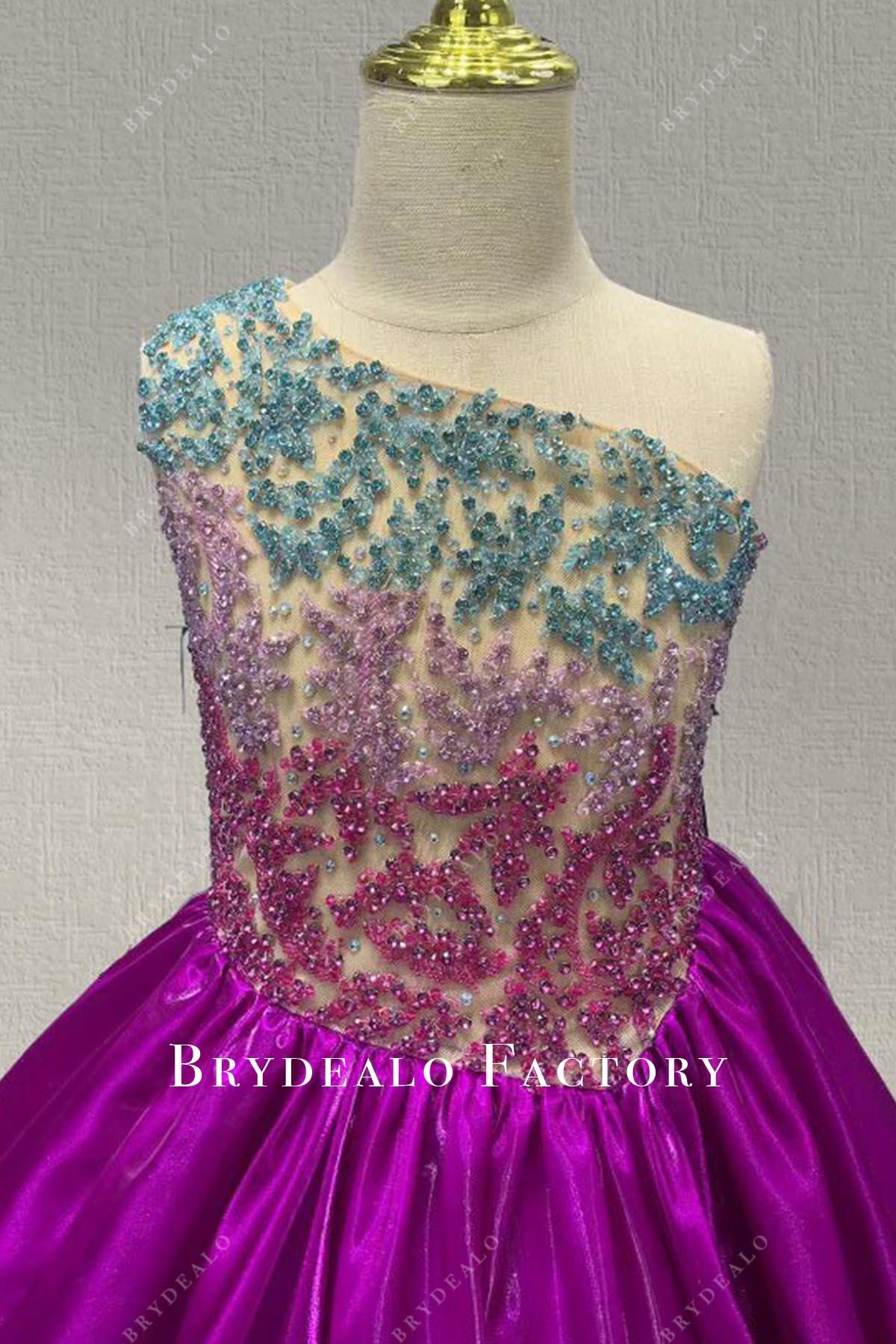 crystals orchid pageant dress