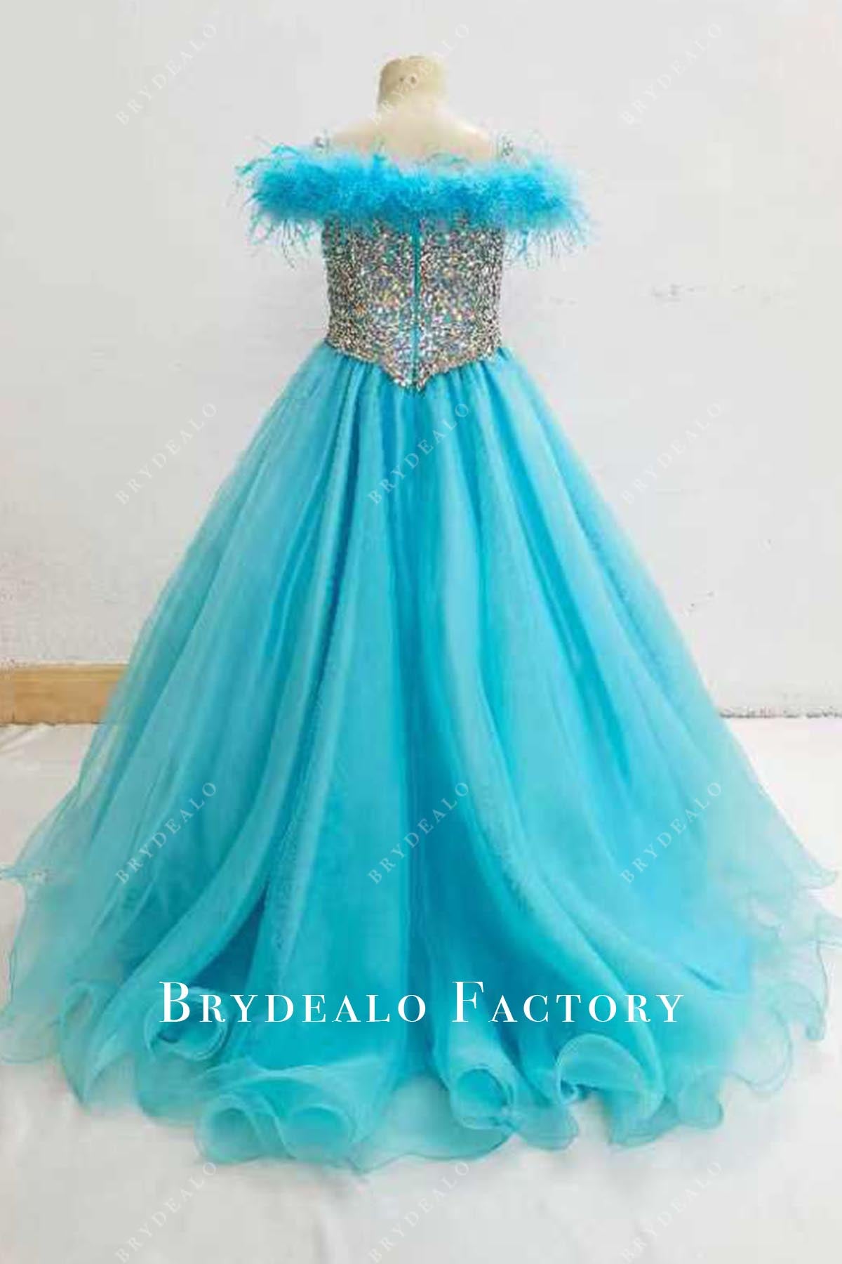 crystals pool a line pageant dress