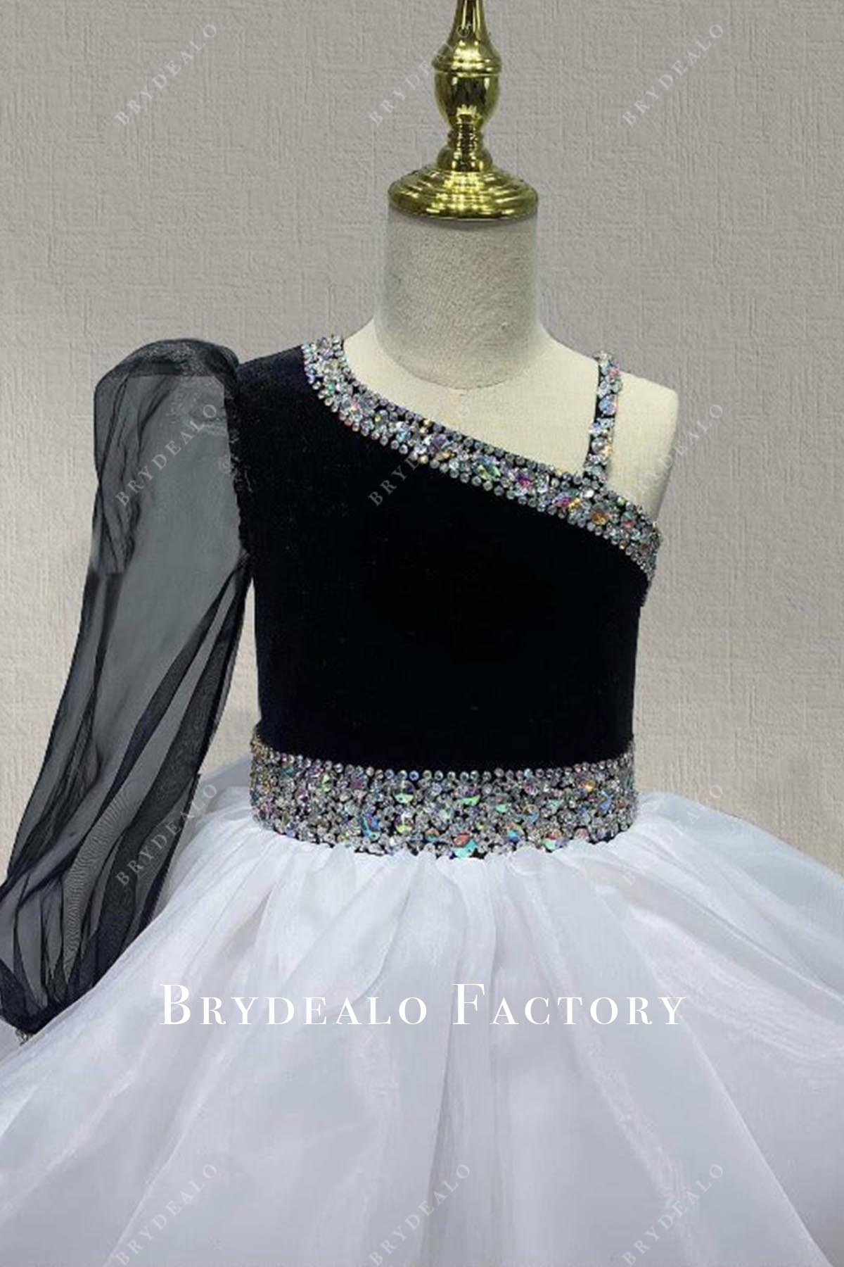 crystals two tone pageant dress