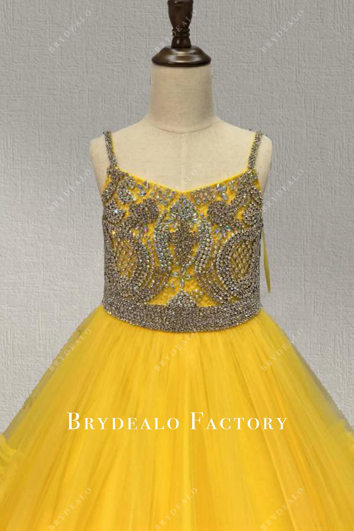 crystals v neck pageant dress