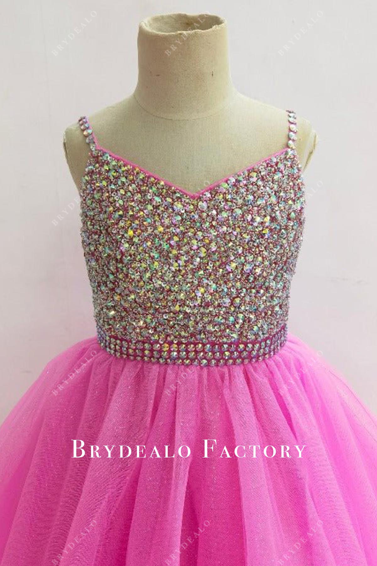 crystals v neck pageant dress