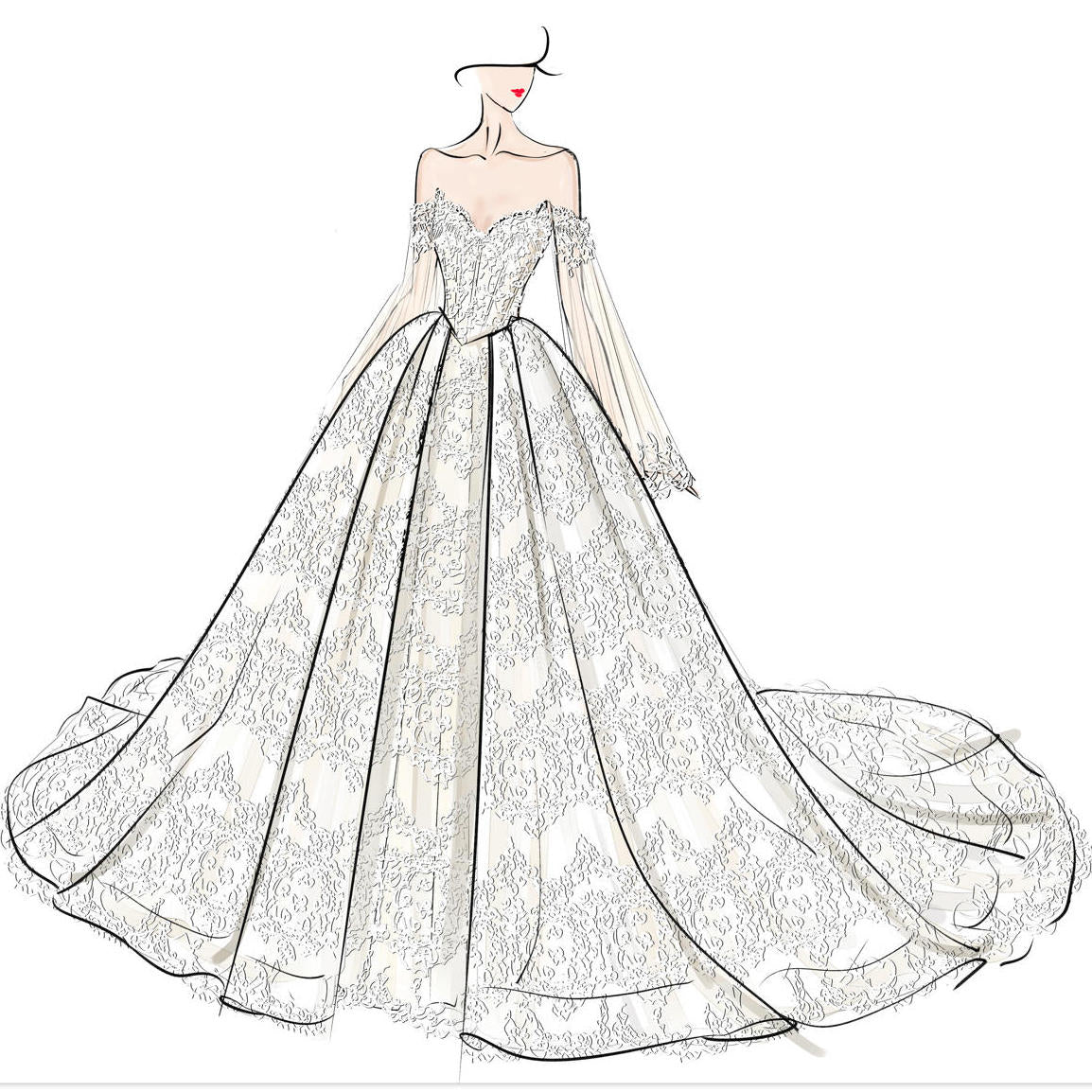 custom 2-in-1 wedding dress