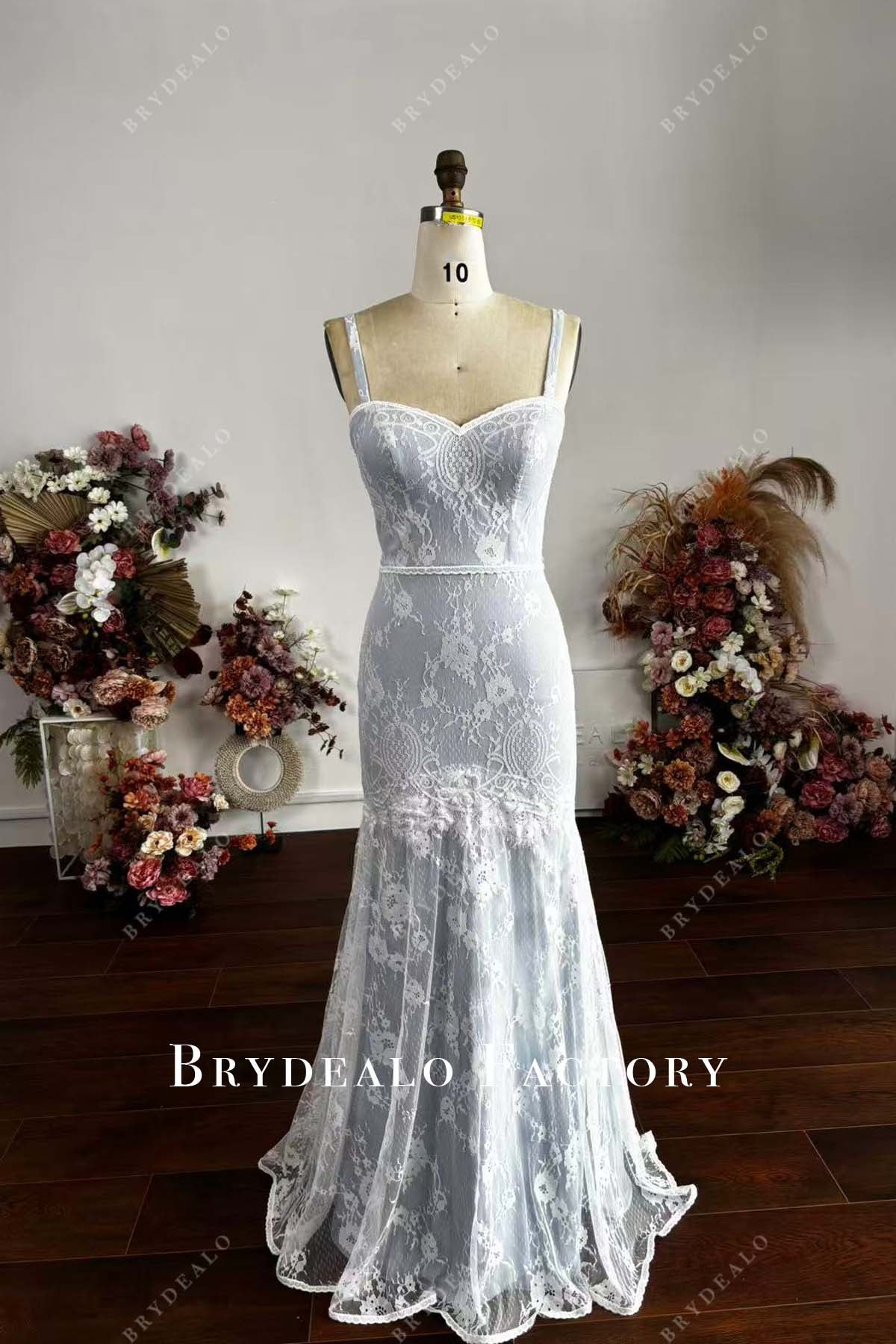 chinese dress ladies White Lace Overlay Collared Half Button Front Tiered Dress *FINAL SALE –  SSYS main image 0