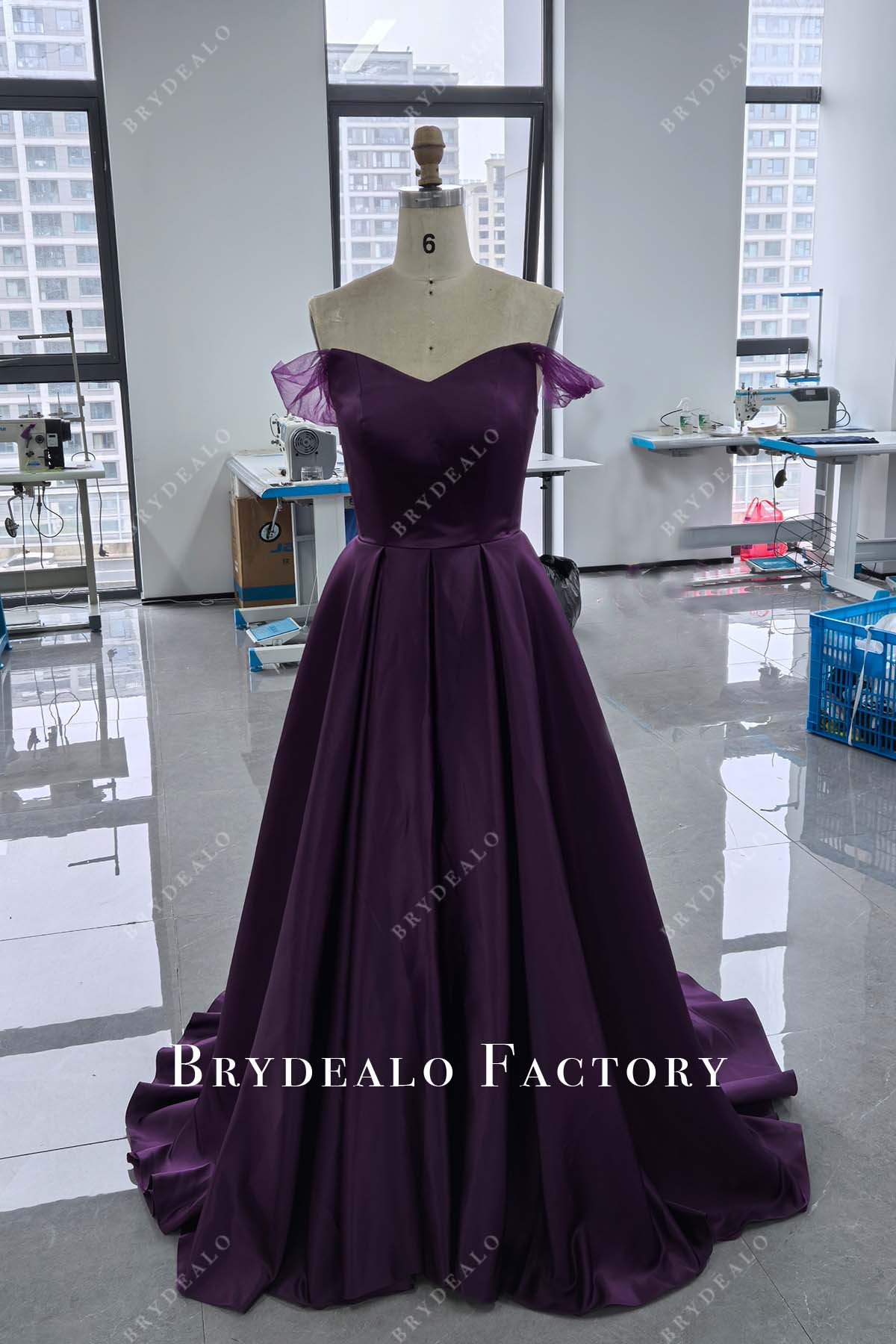 custom off shoulder prom dress