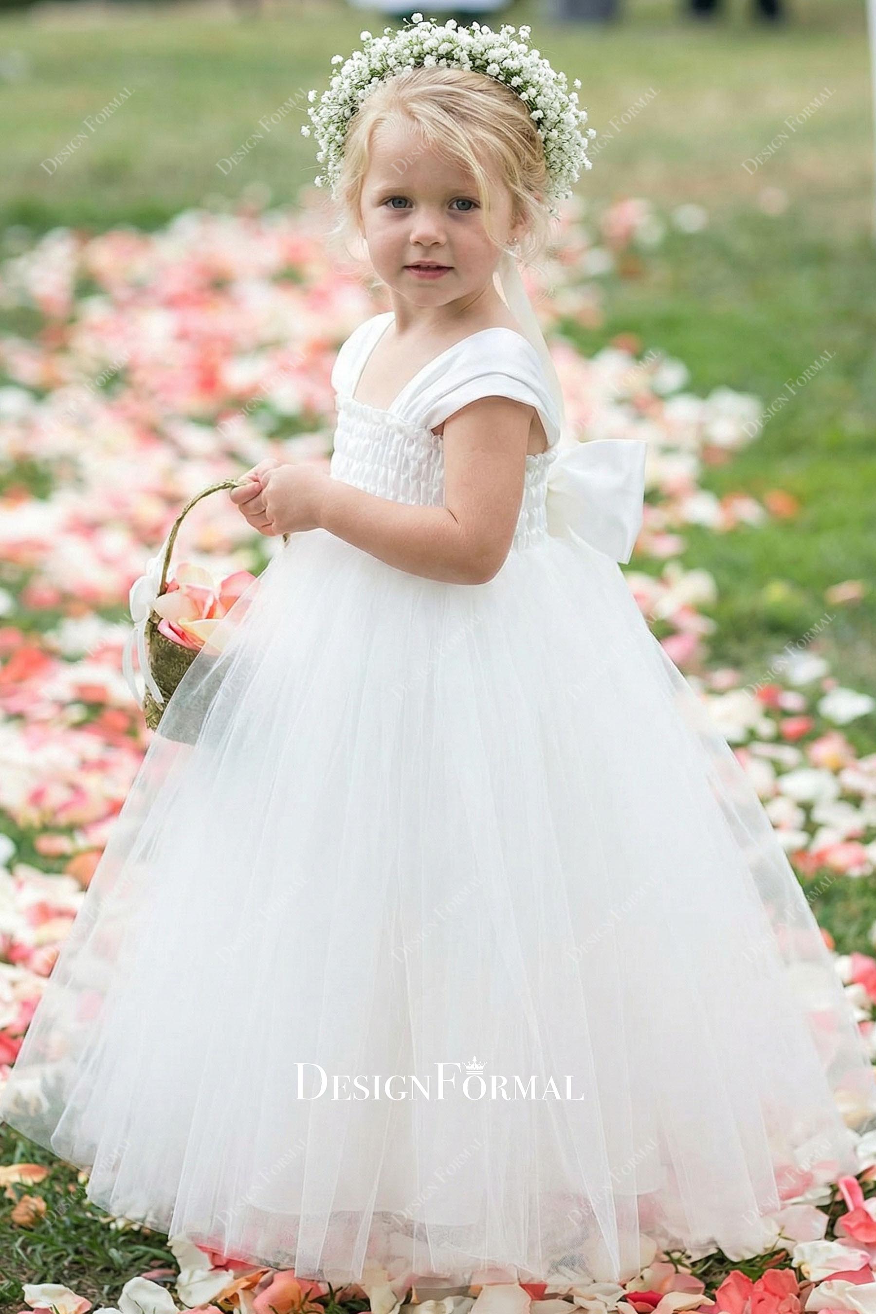 cute tulle flower girl dress