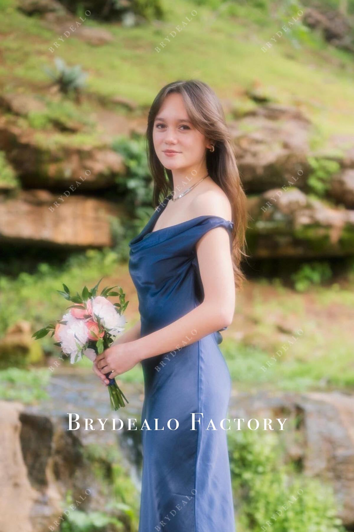 dark navy formal dress