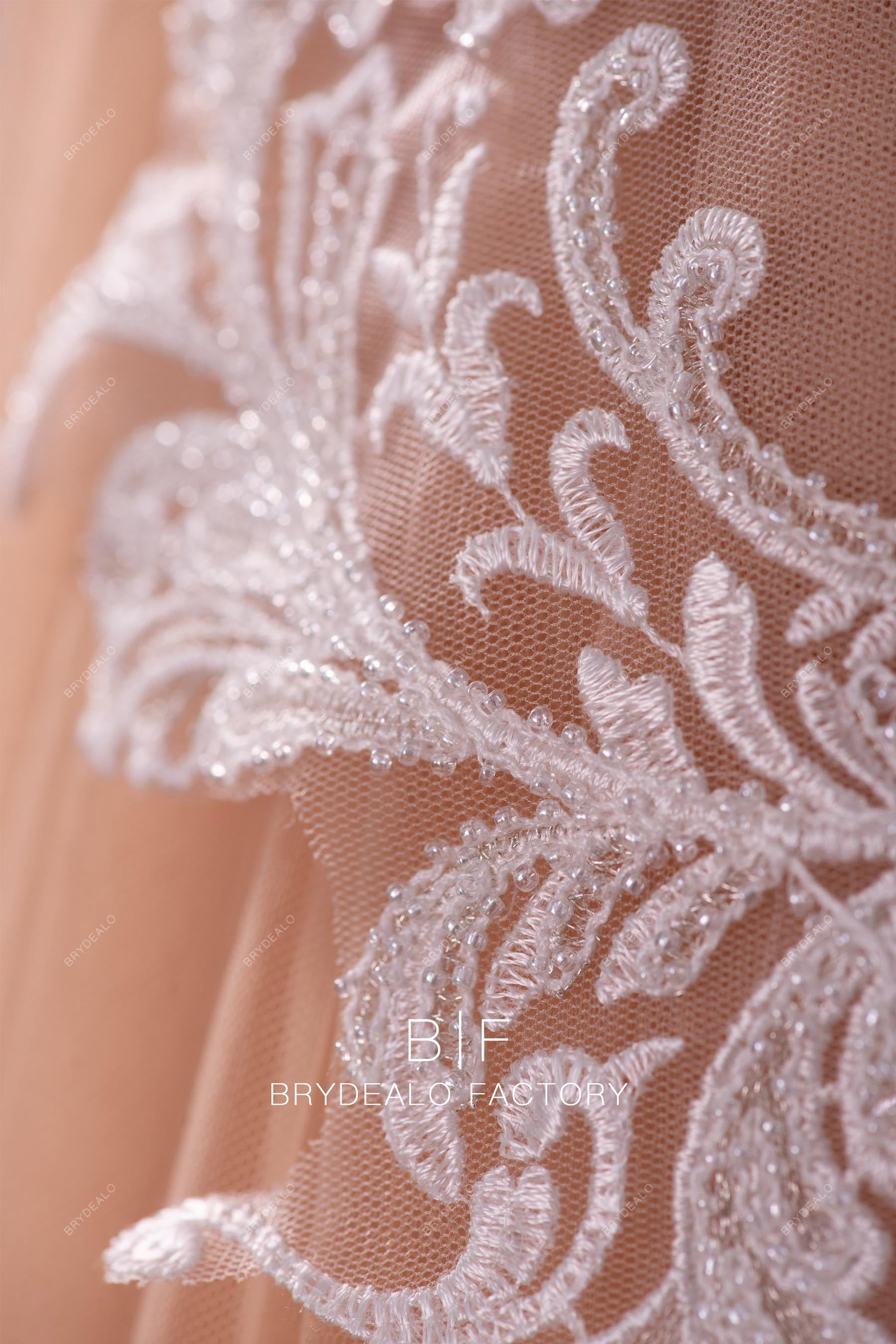 delicate beading lace applique