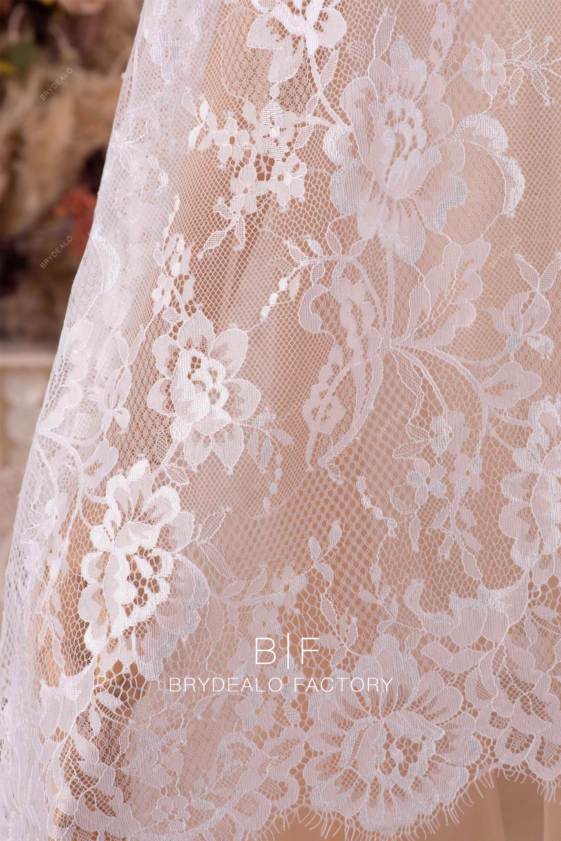delicate flower lace fabric
