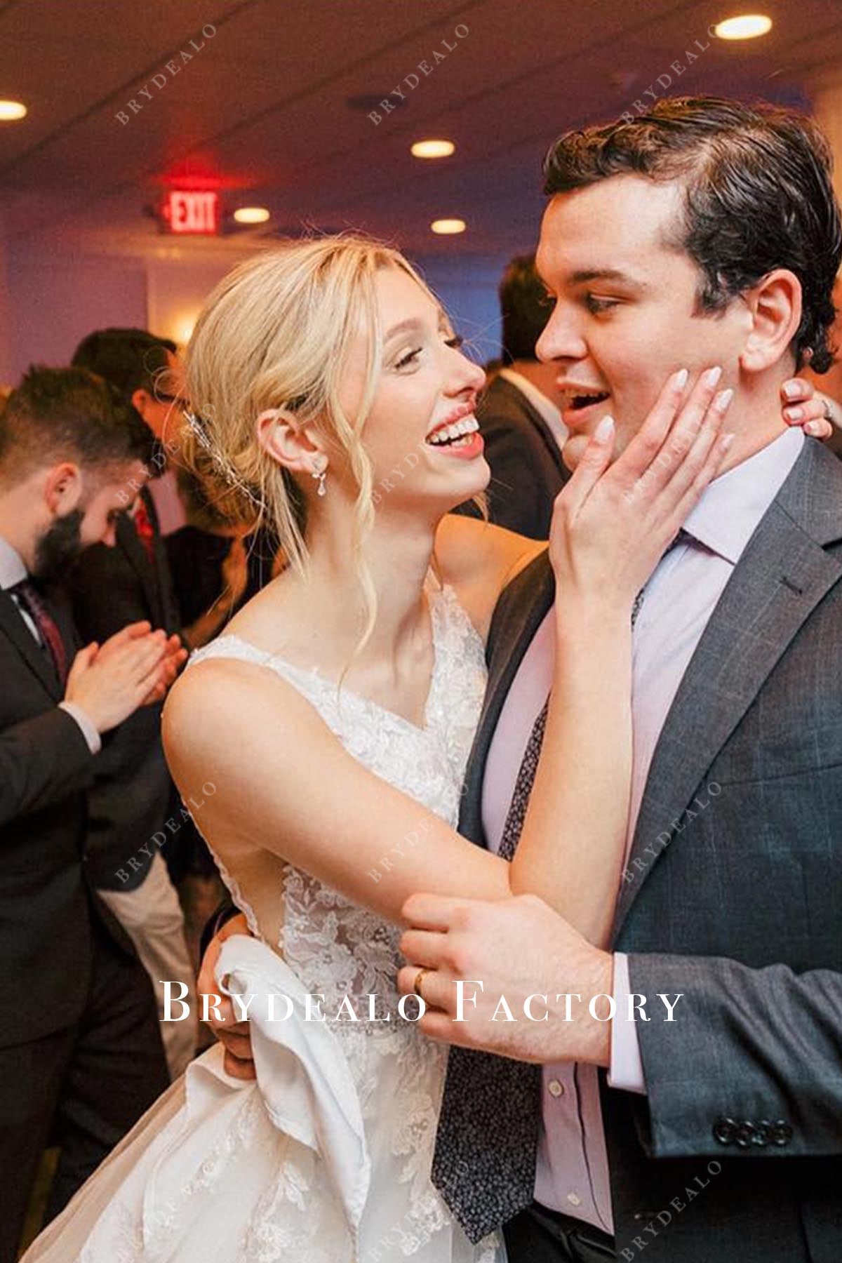 delicate lace wedding dress