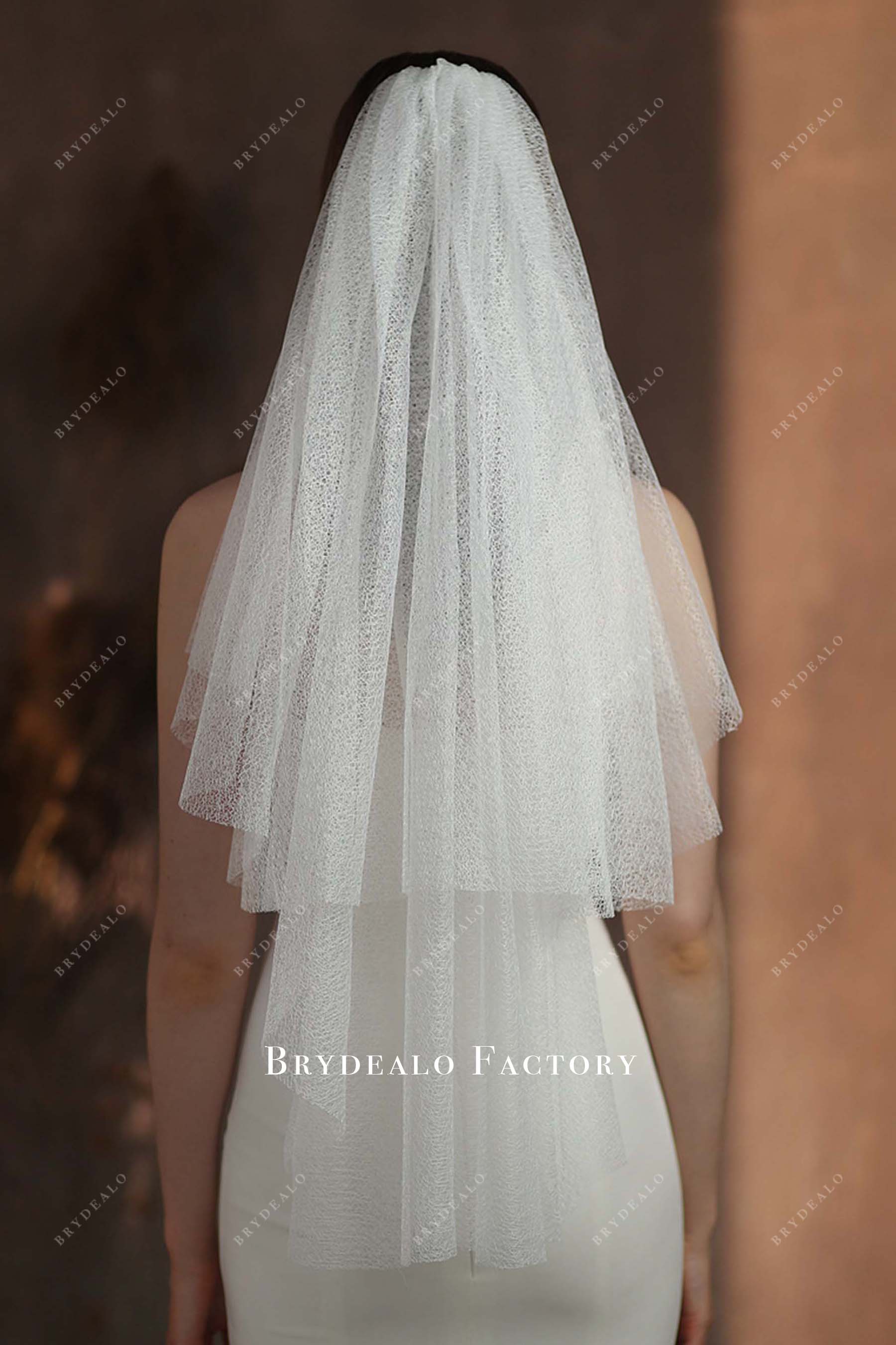 designer fingertip length bridal veil