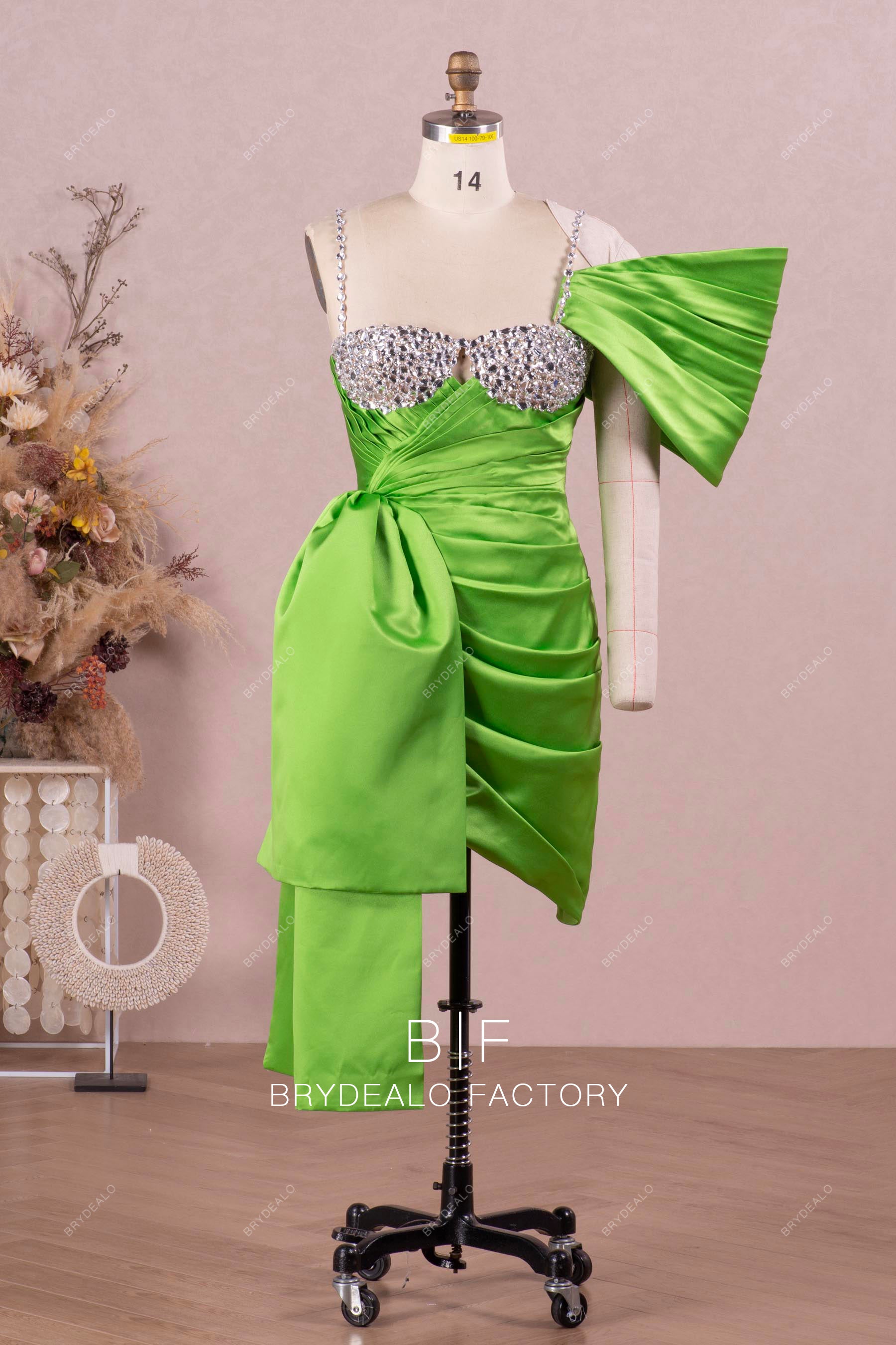 green designer formal dress Emerald Green Sequin Evening Gown with Beaded Corset Top Designer Sequin Gown with High Slit and Satin Train Plus Size Size 12 / Emerald Green