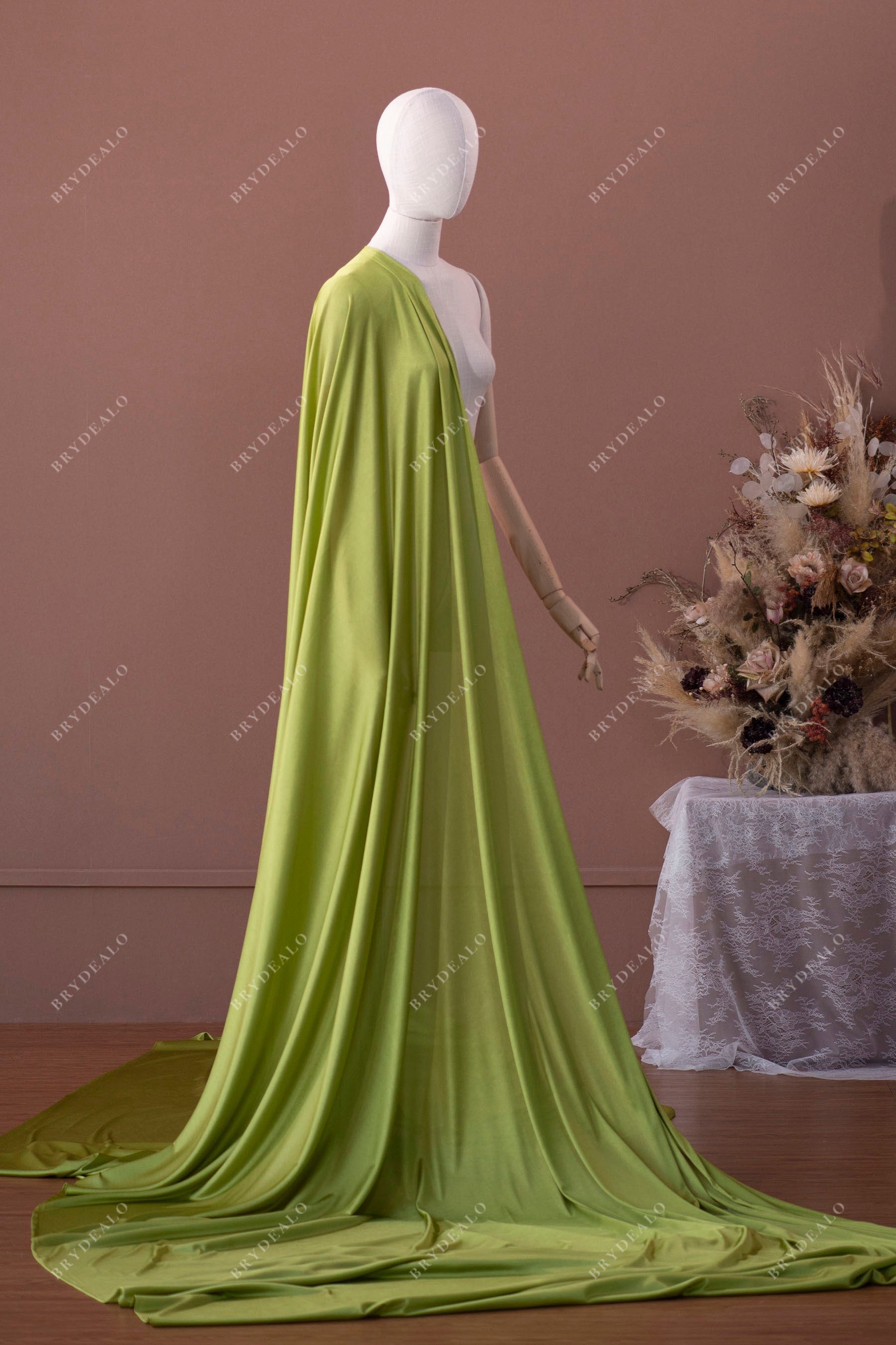 designer soft sage green jersey lining