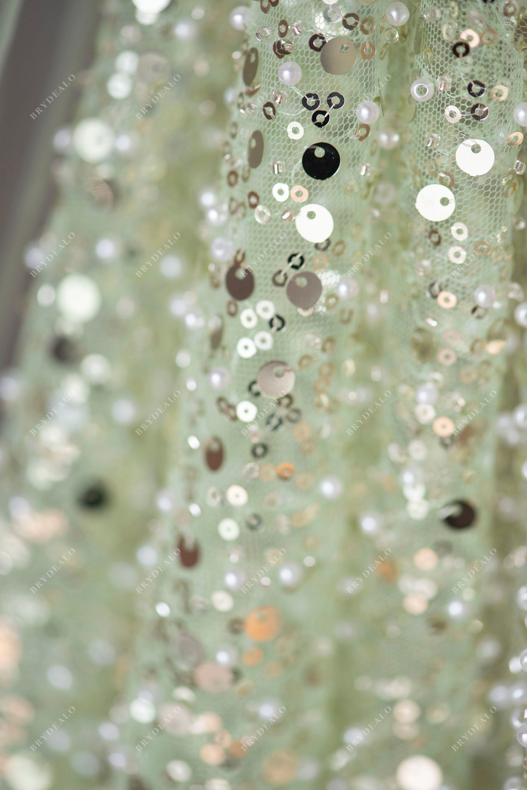 designer sparkly sequin beading mesh