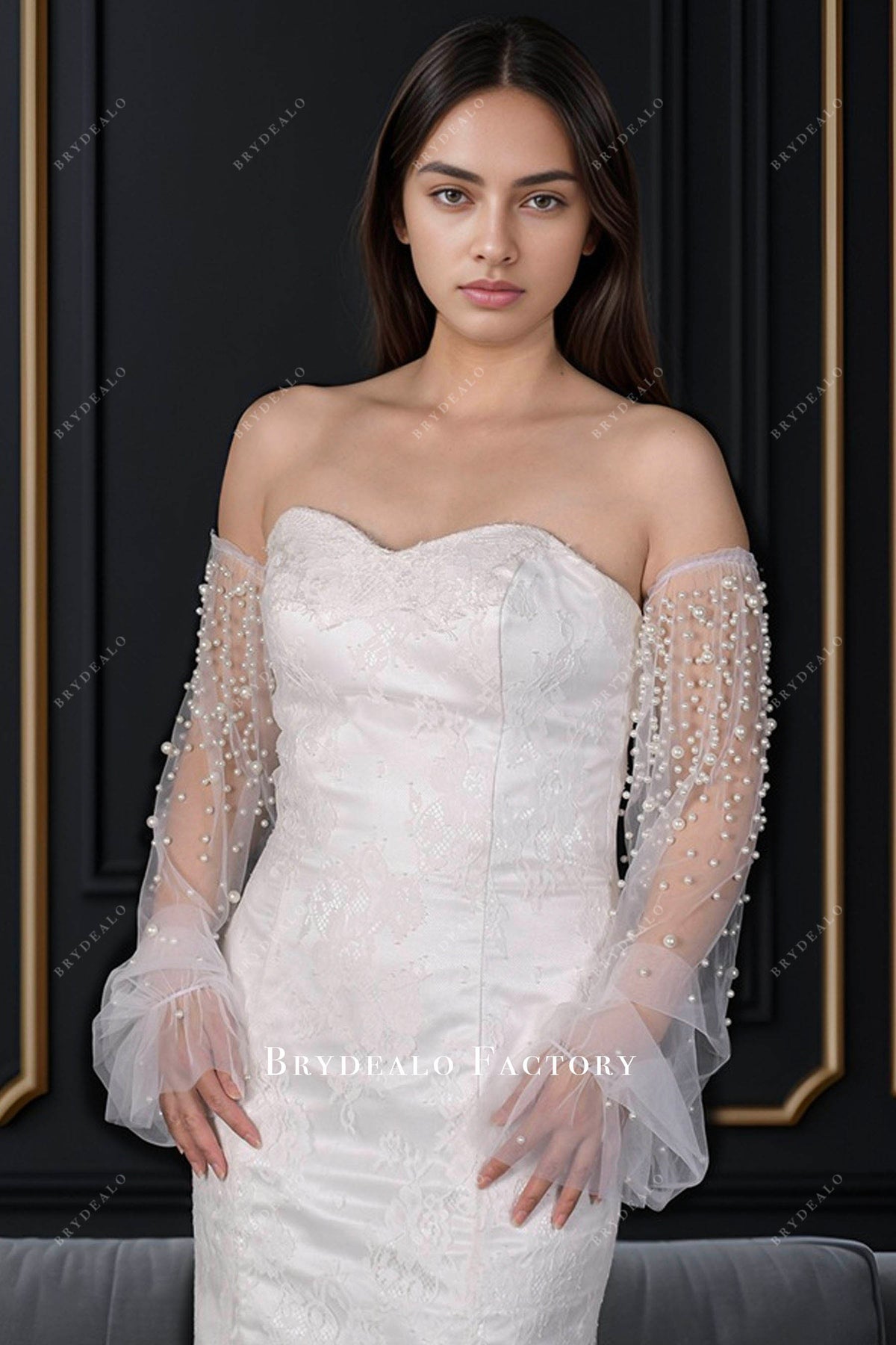detachable sleeves for wedding dress