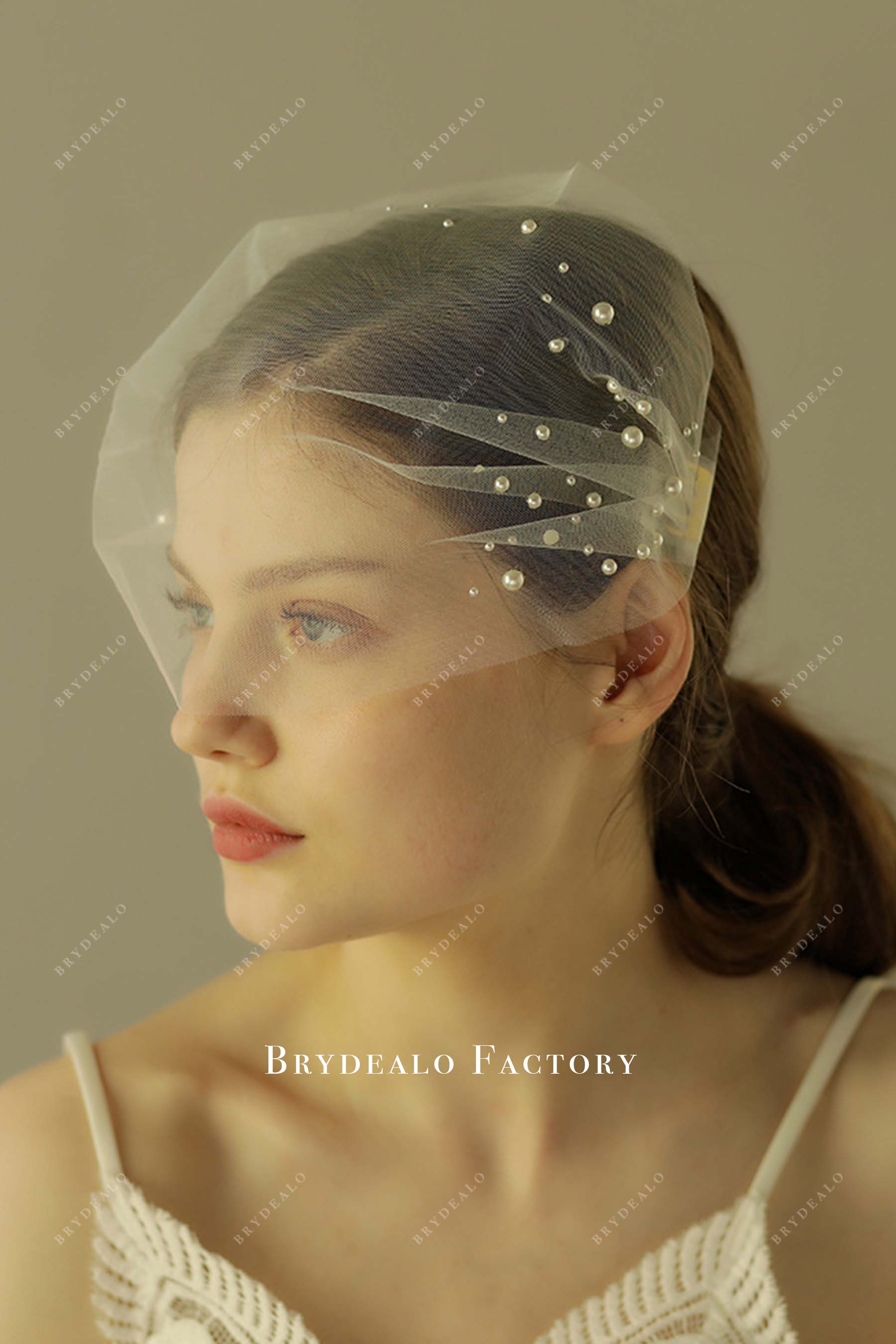 double comb bridal veil