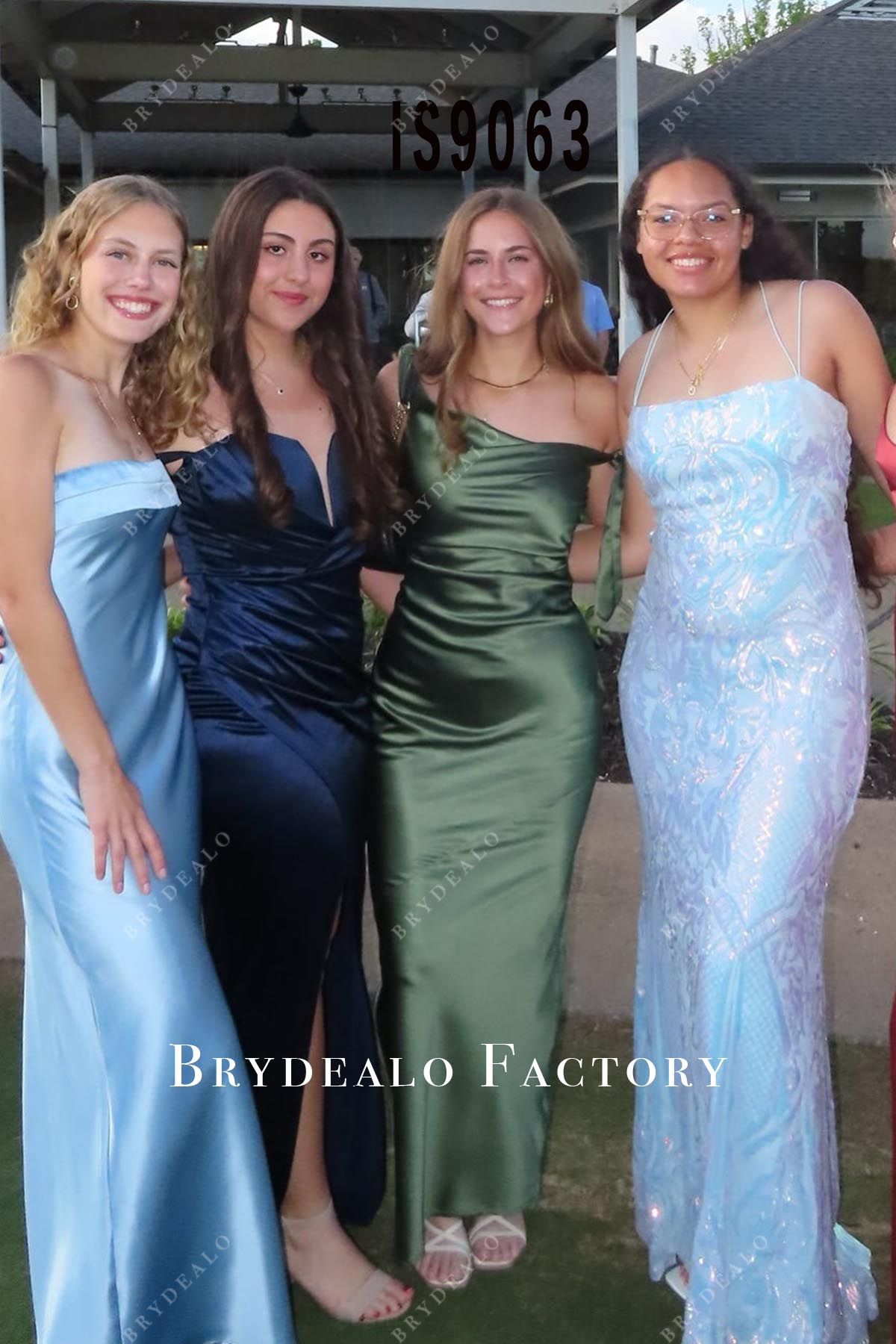 dusty green ankle length prom dress