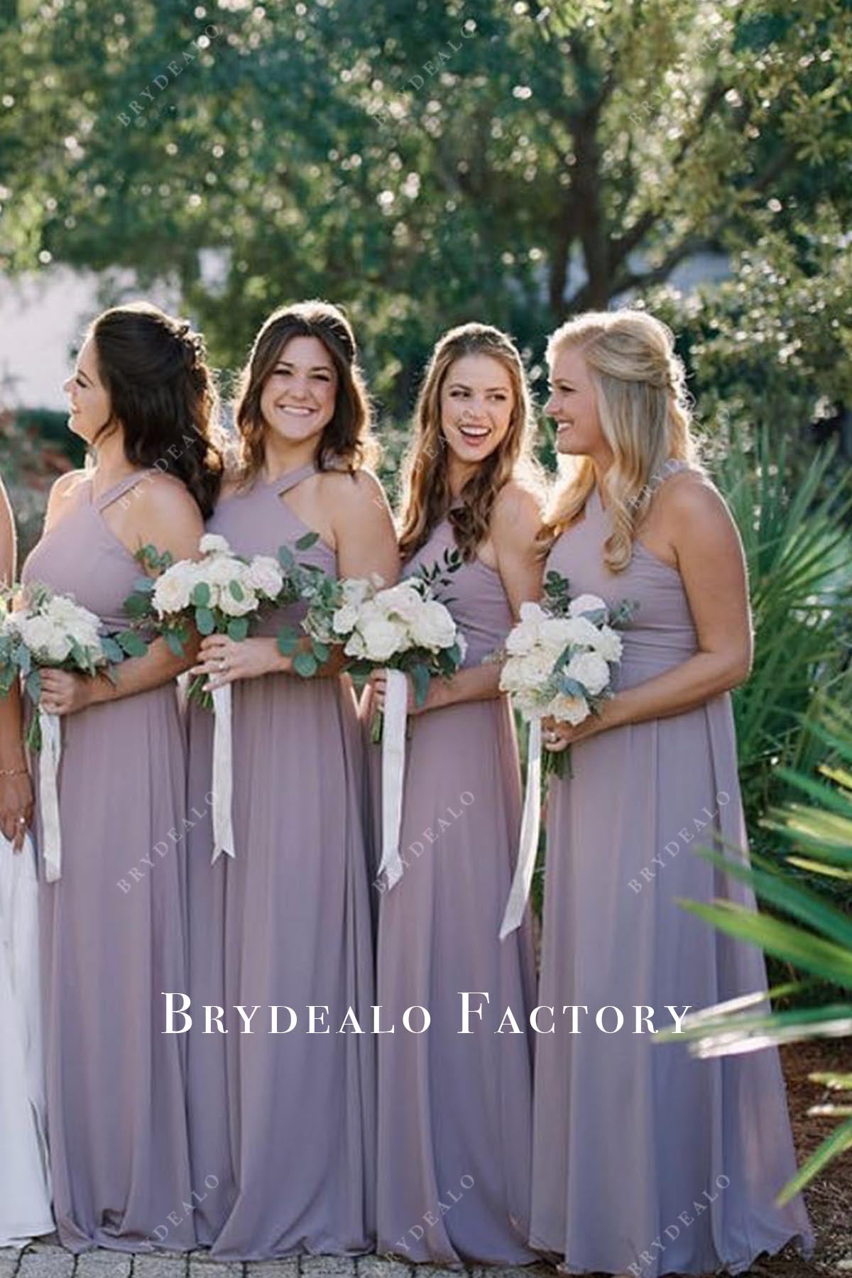 dusty lavender alien bridesmaid dress