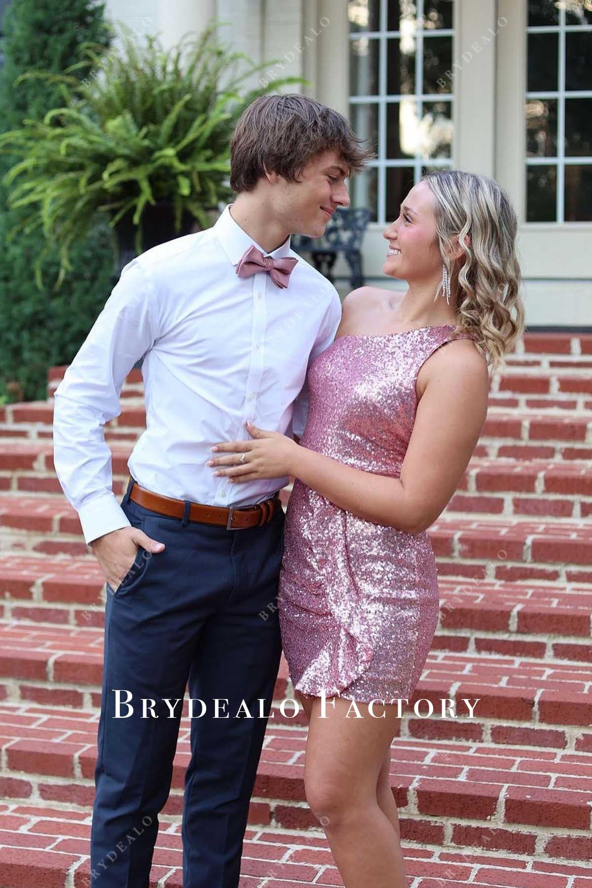 Dusty Lavender one shoulder prom dress