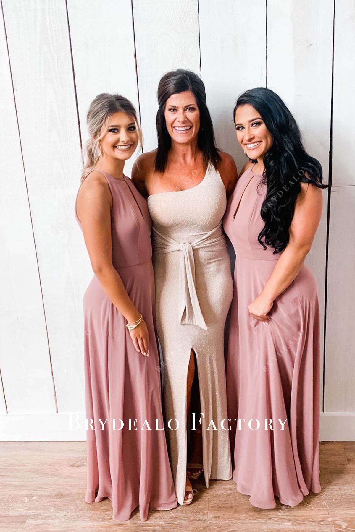 dusty rose keyhole formal dress