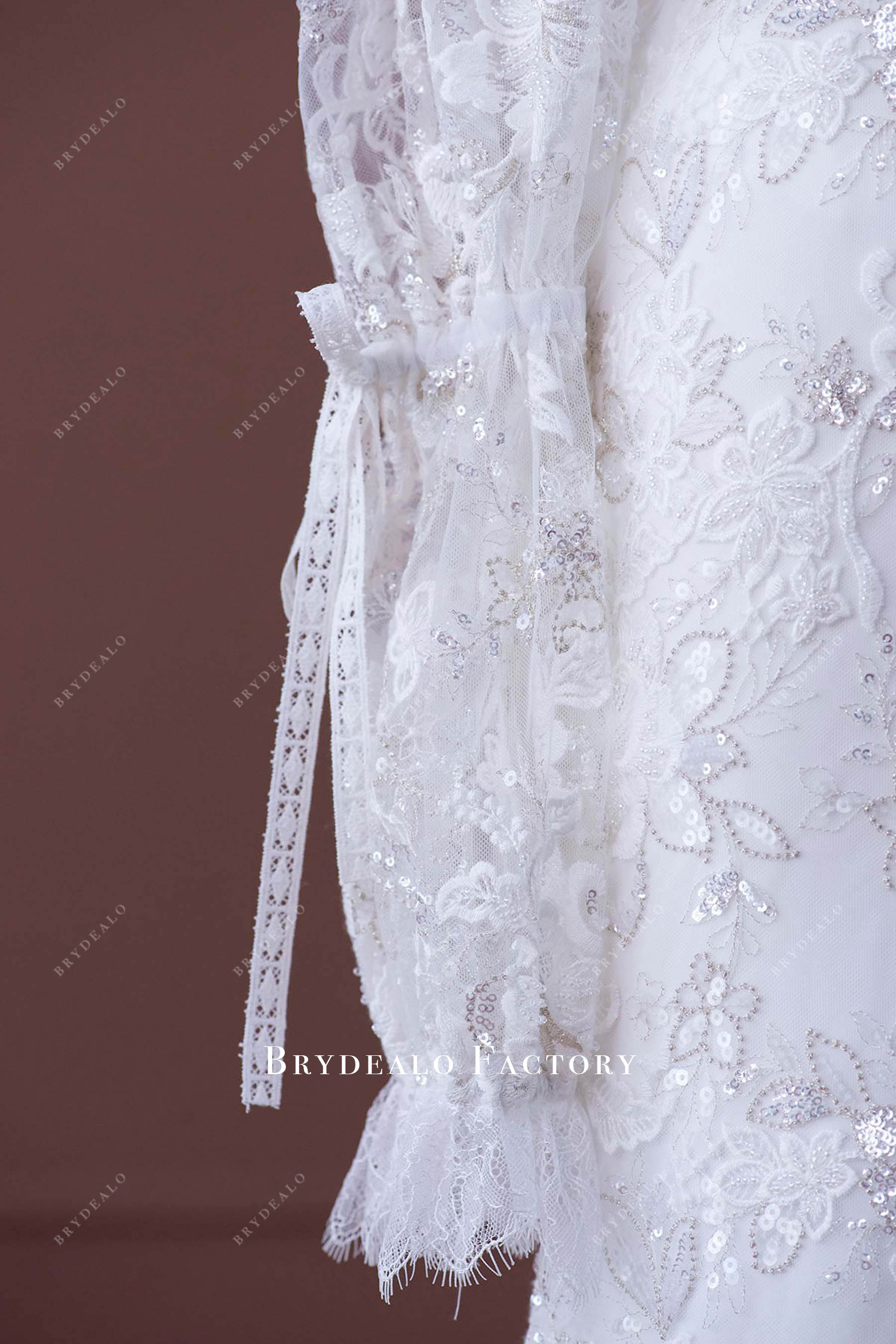 elastic band sleeve wedding dress