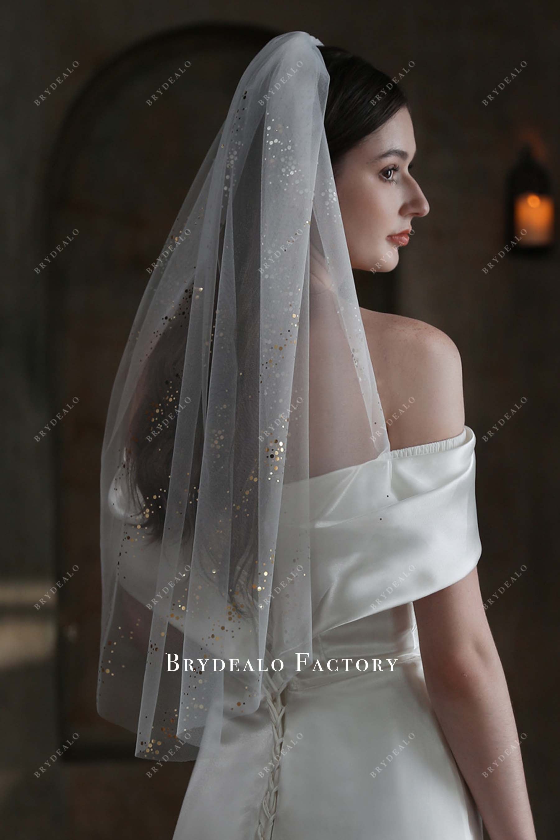elbow length bridal veil