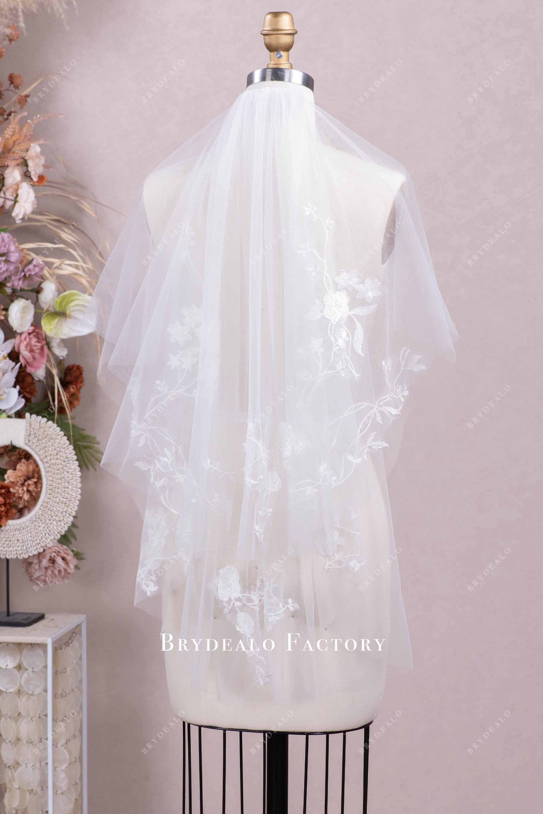 elbow length bridal veil