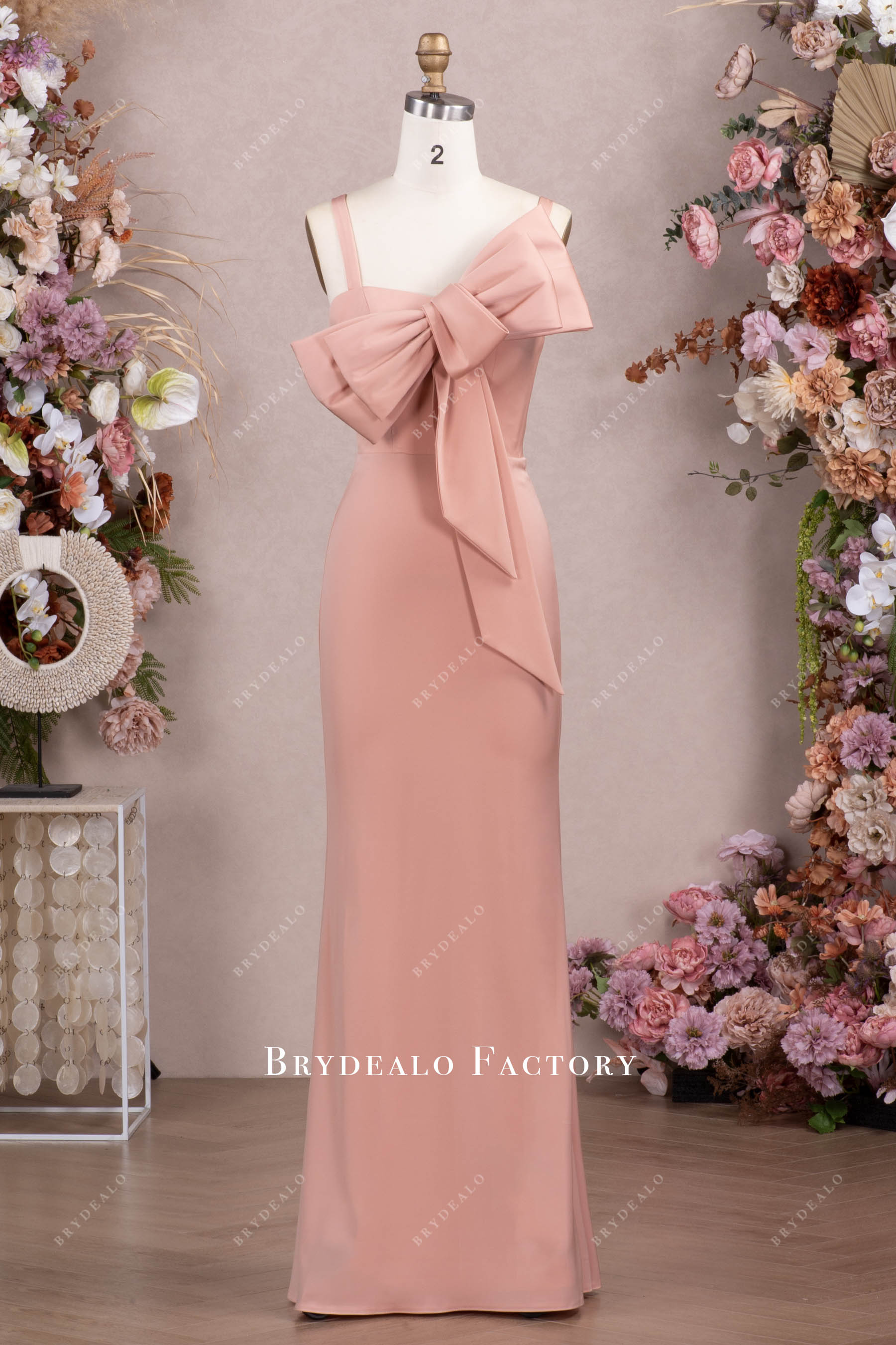 elegant floor length bridesmaid dress