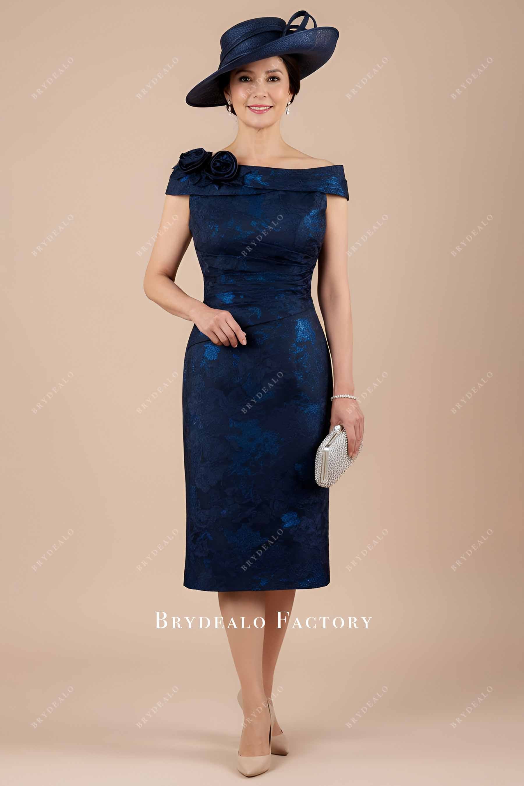 elegant jacquard satin formal dress