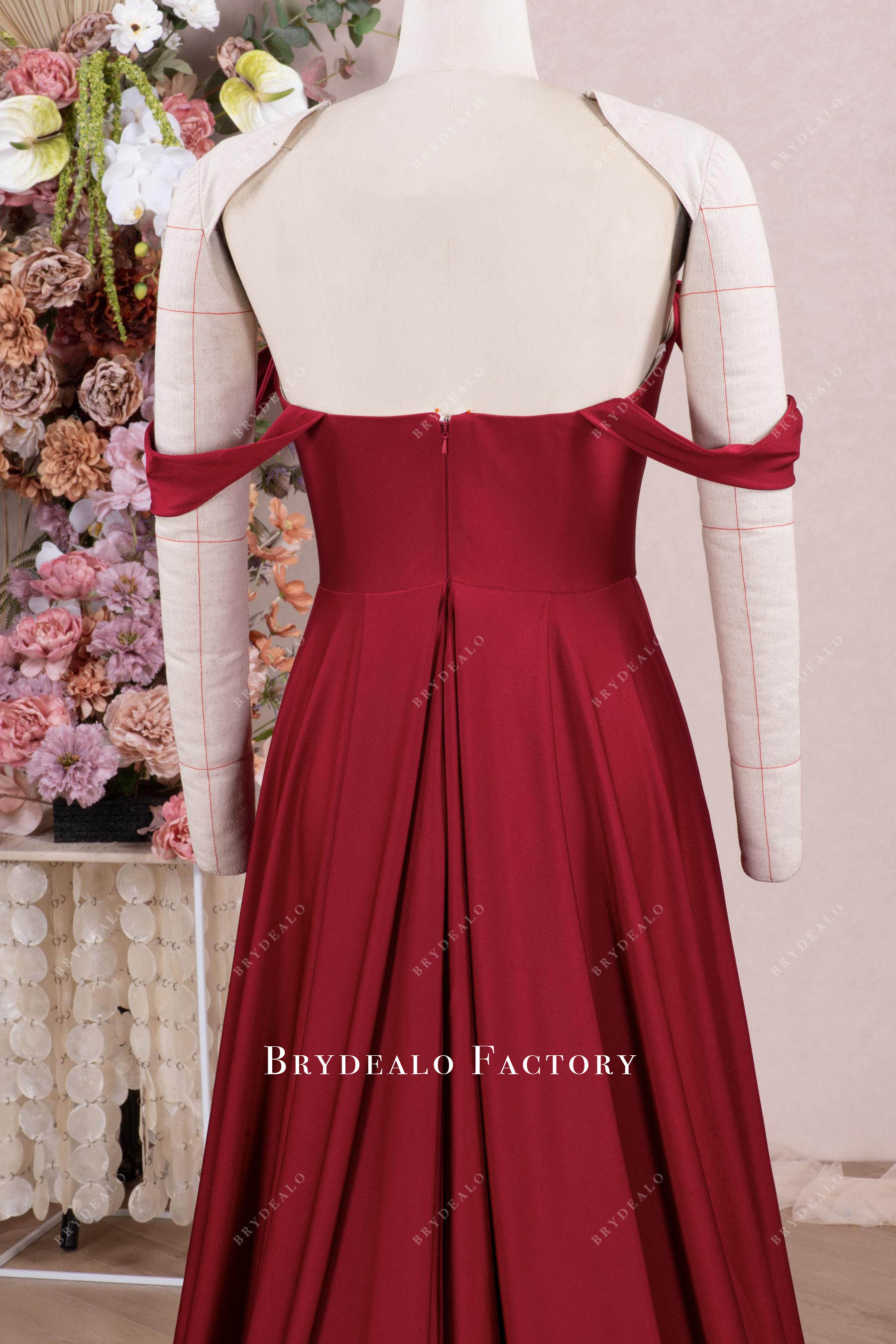 elegant open back bridesmaid dress