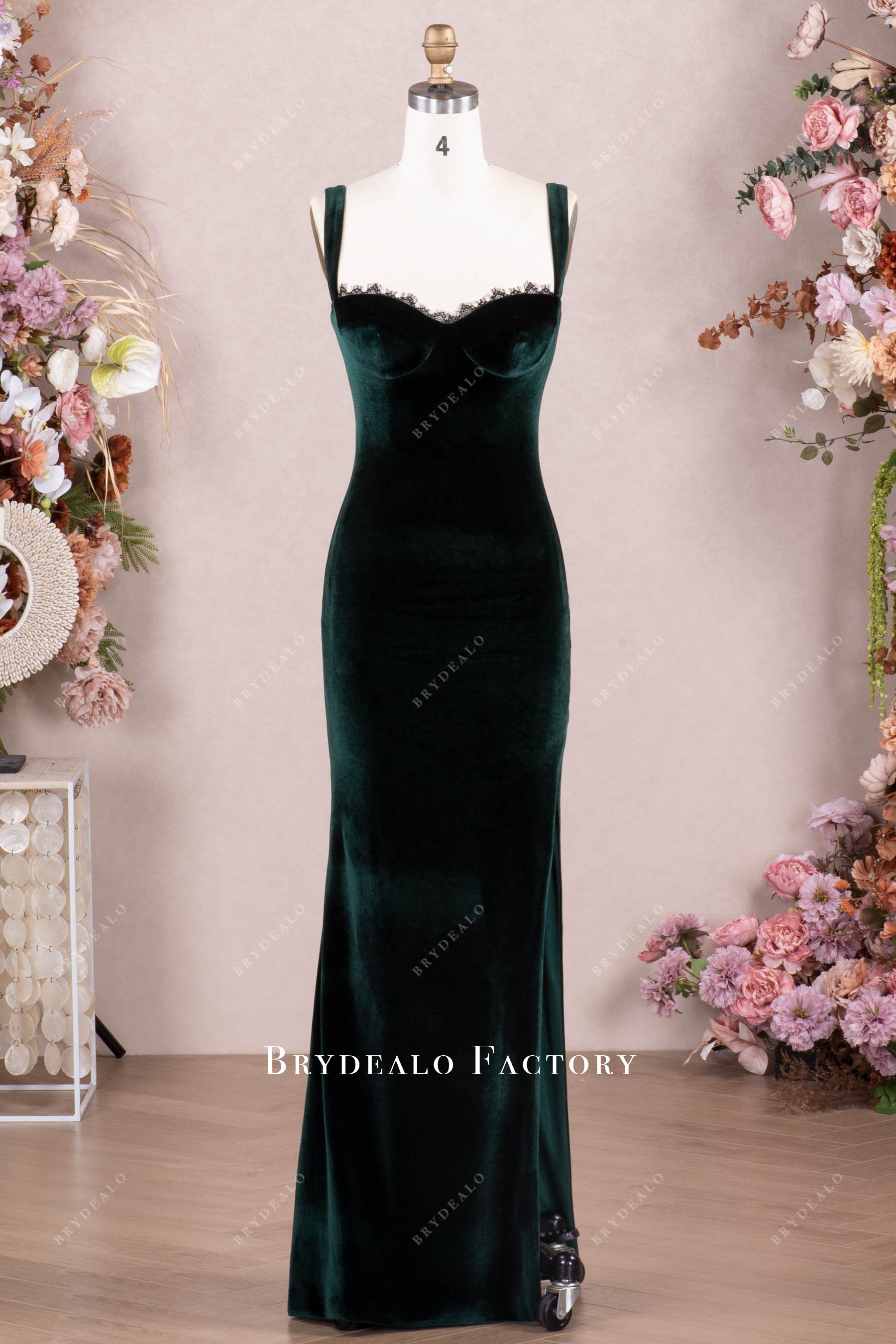 Dark Green Eyelash Lace Sweetheart Neck Prom Evening Military Dress Dark Green Eyelash Lace Sweetheart Neck Prom Evening Military Dress