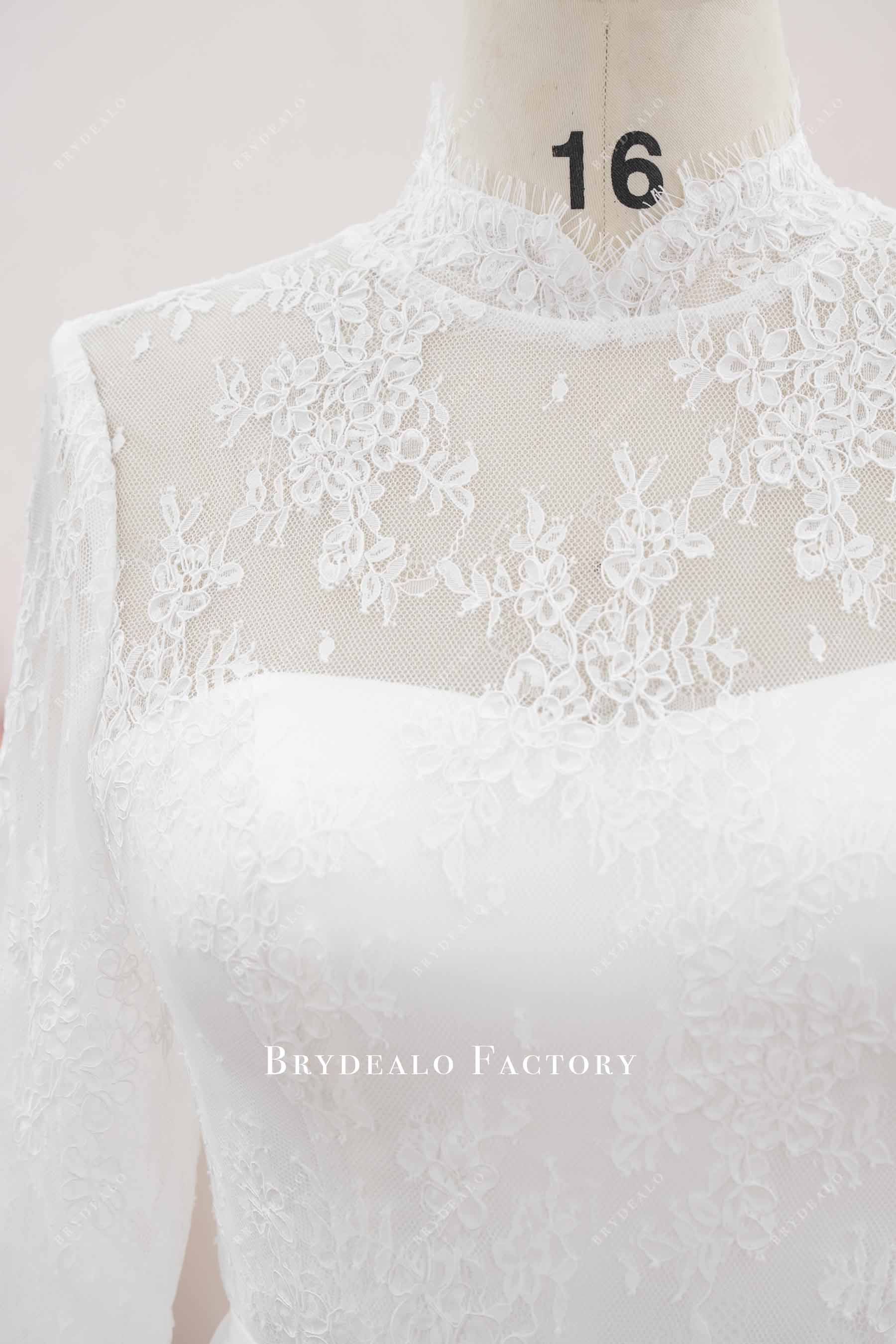 elegant lace tulle designer wedding gown