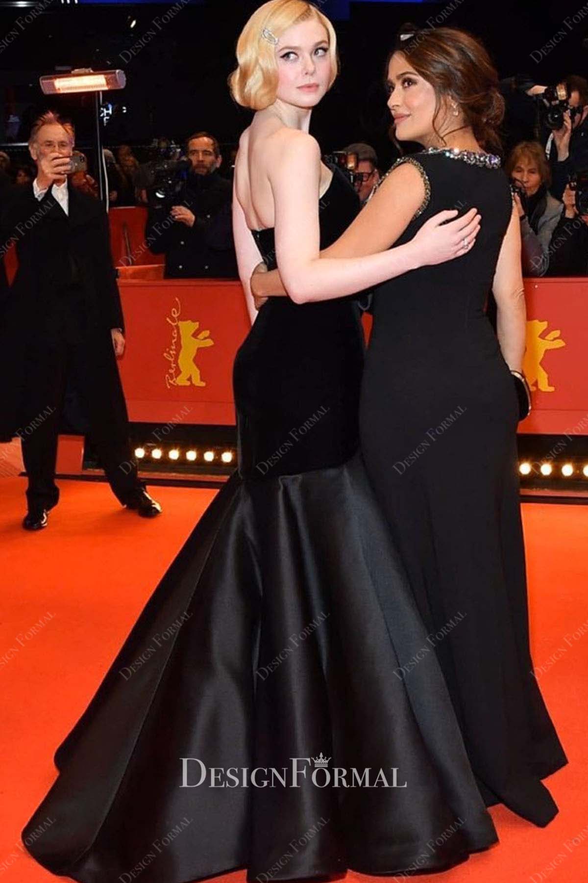 Elle Fanning 70th Berlin International Film Festival court train dress