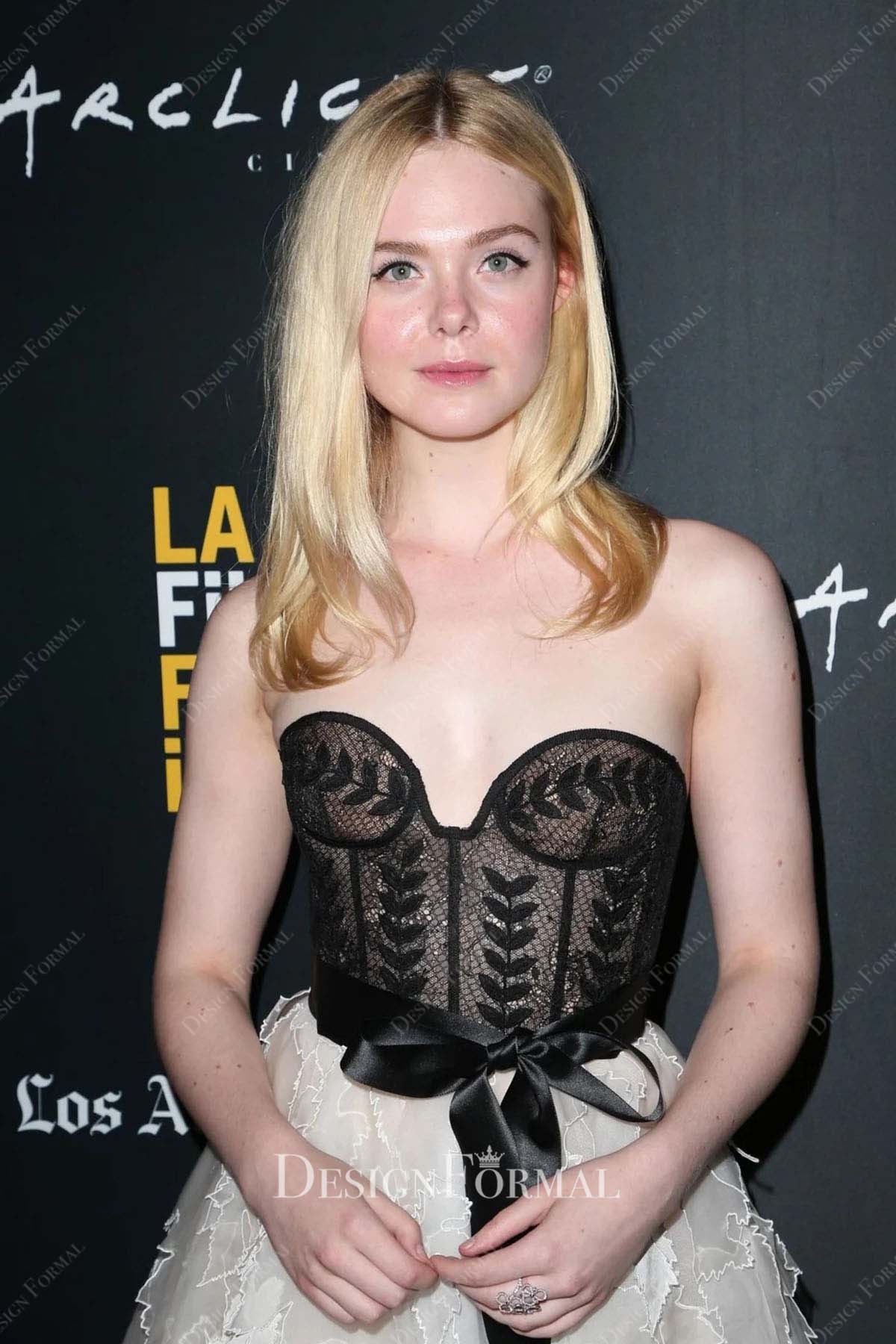 Elle Fanning bowknot 2018 Galveston Premiere dress