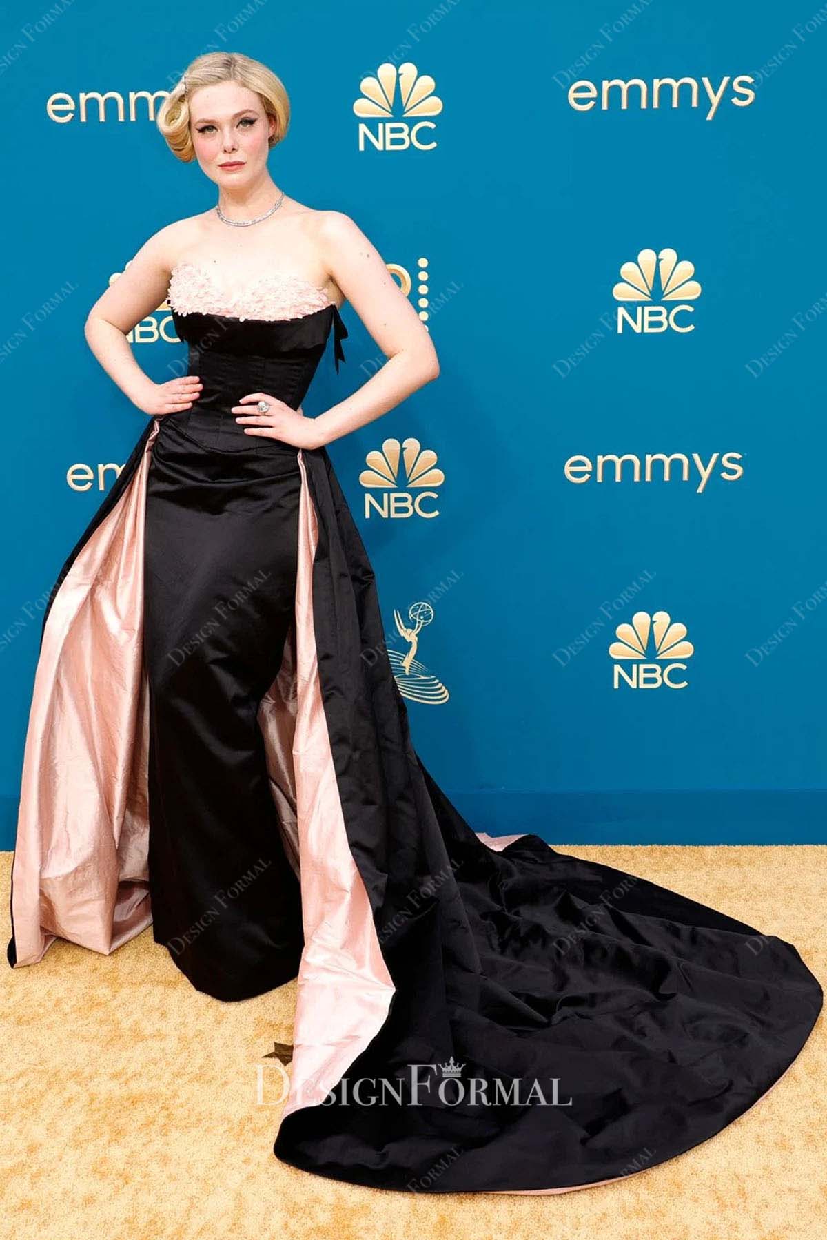 Elle Fanning two tone 74th Emmy Awards dress