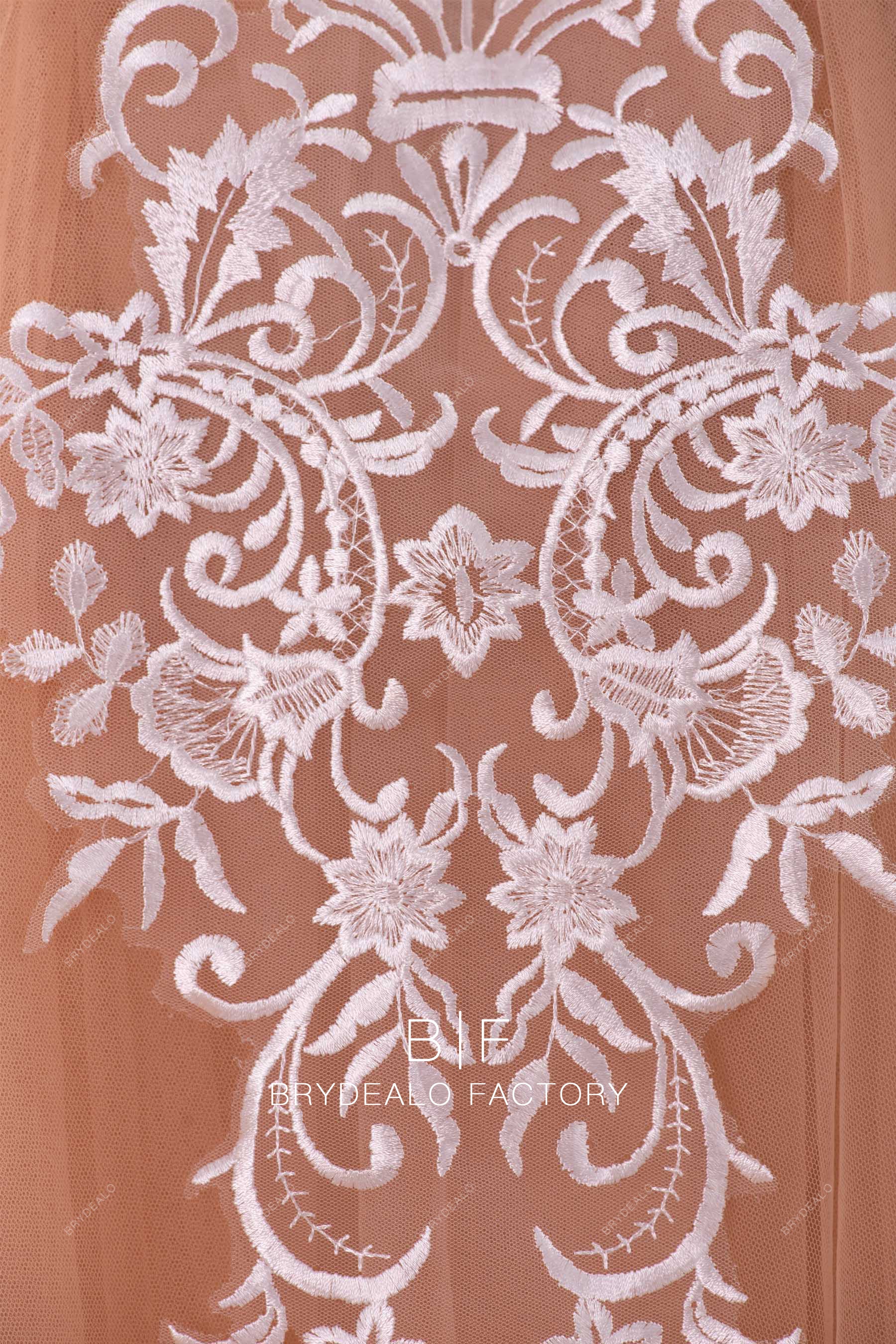 embroidery lace applique fabric