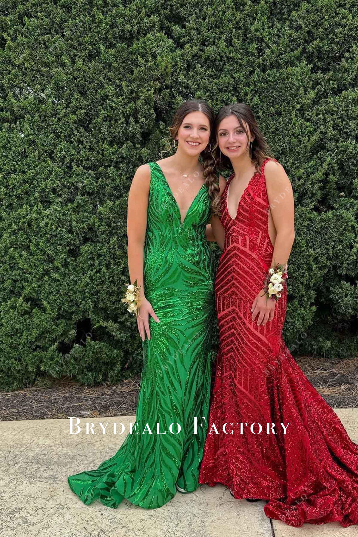 emerald sequined mermaid homecoming dress