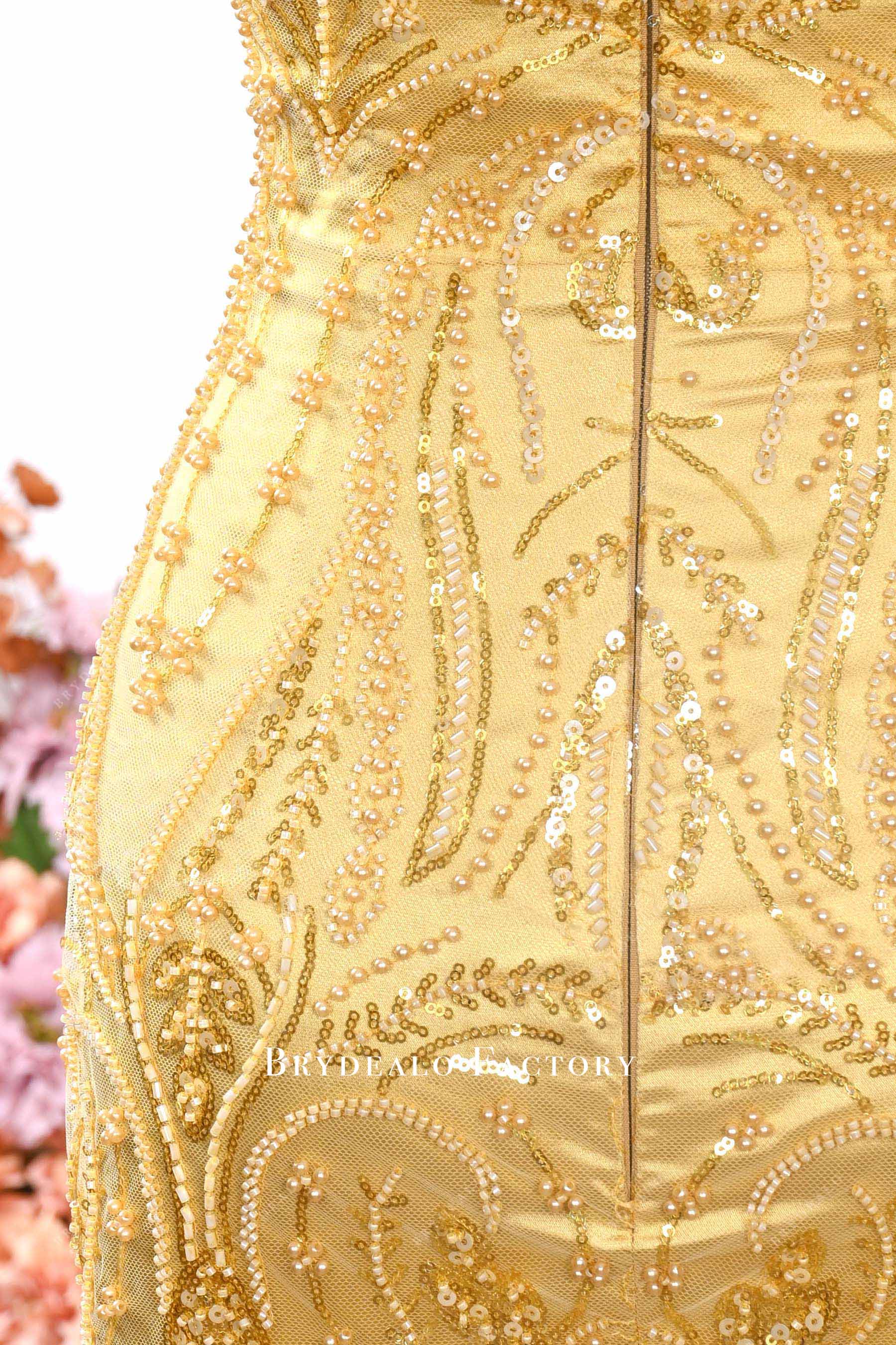 exquisite beadwork prom dress