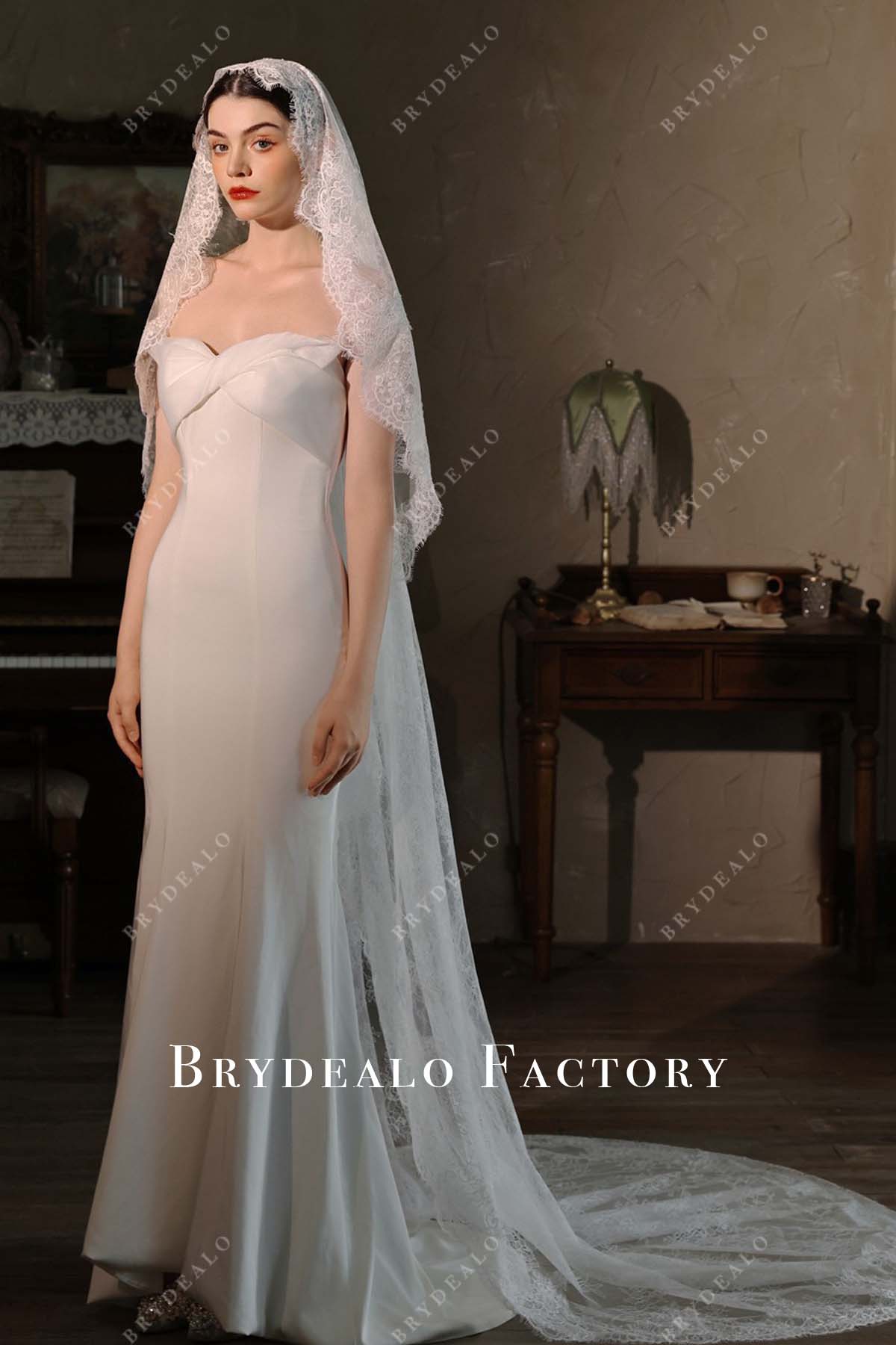 eyelash lace edge wedding veil