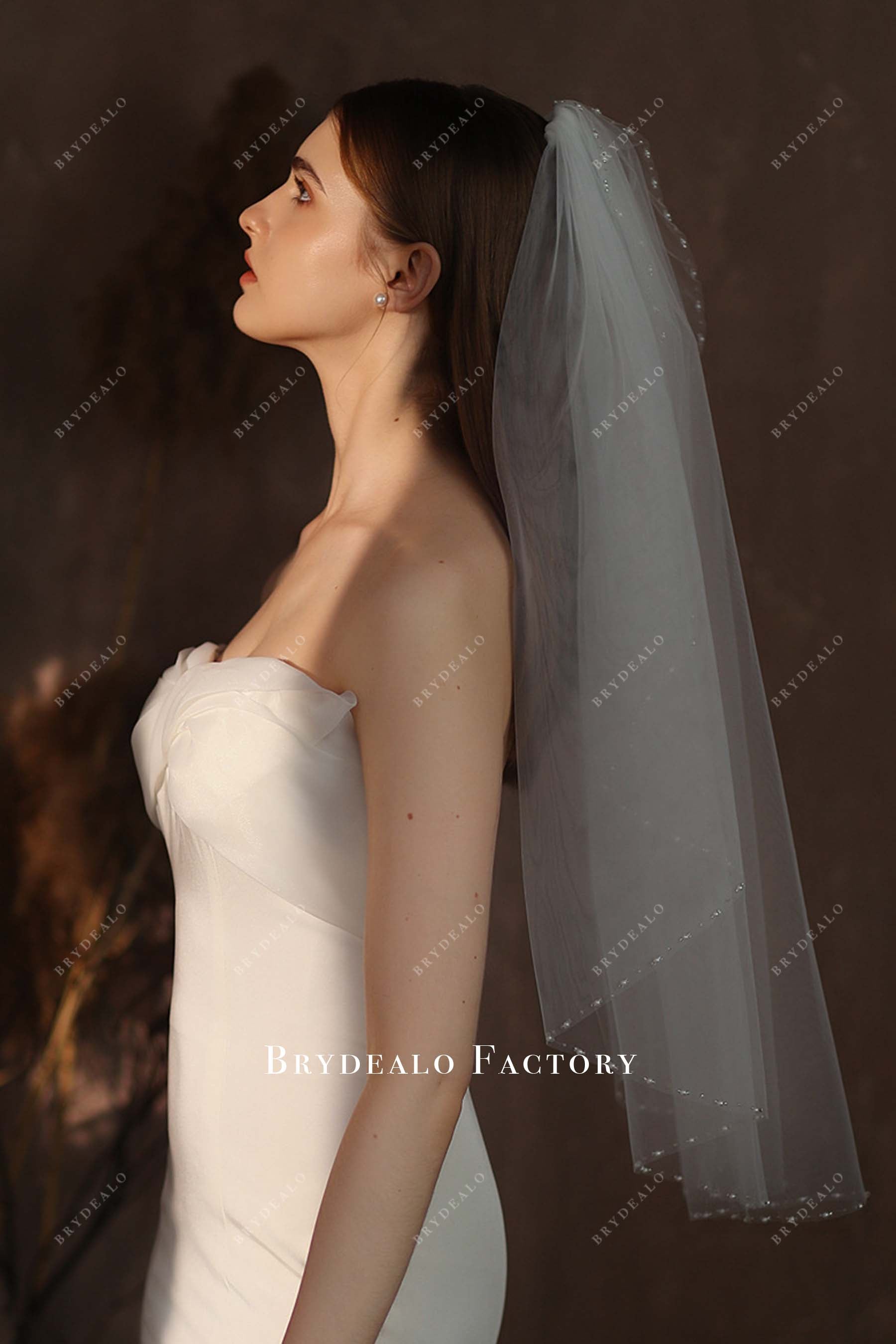 fairy elbow length tulle bridal veil