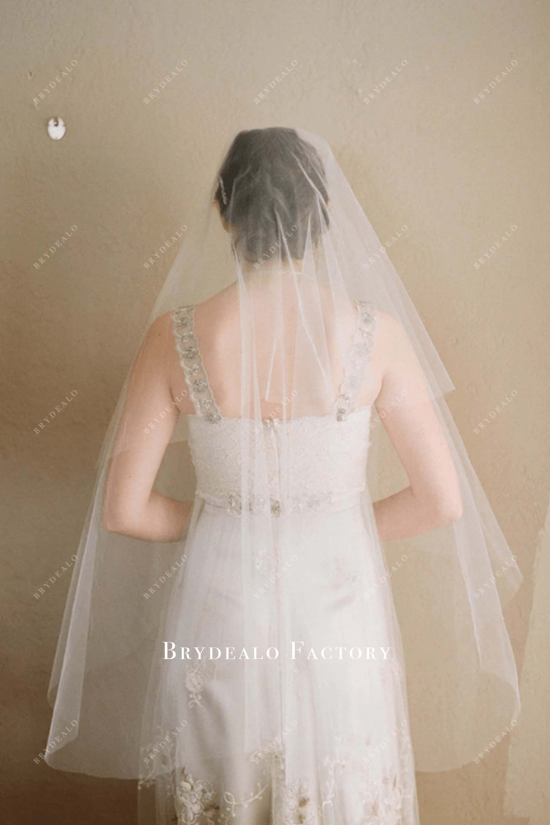 fingertip length wedding veil