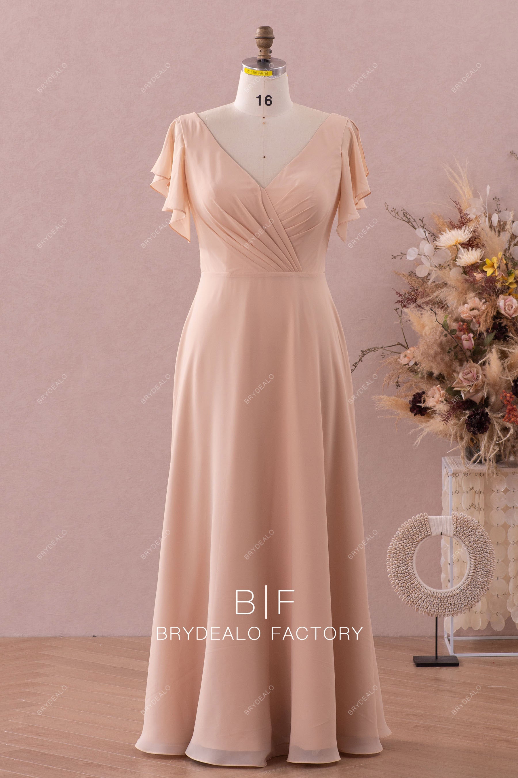 floor length chiffon formal dress