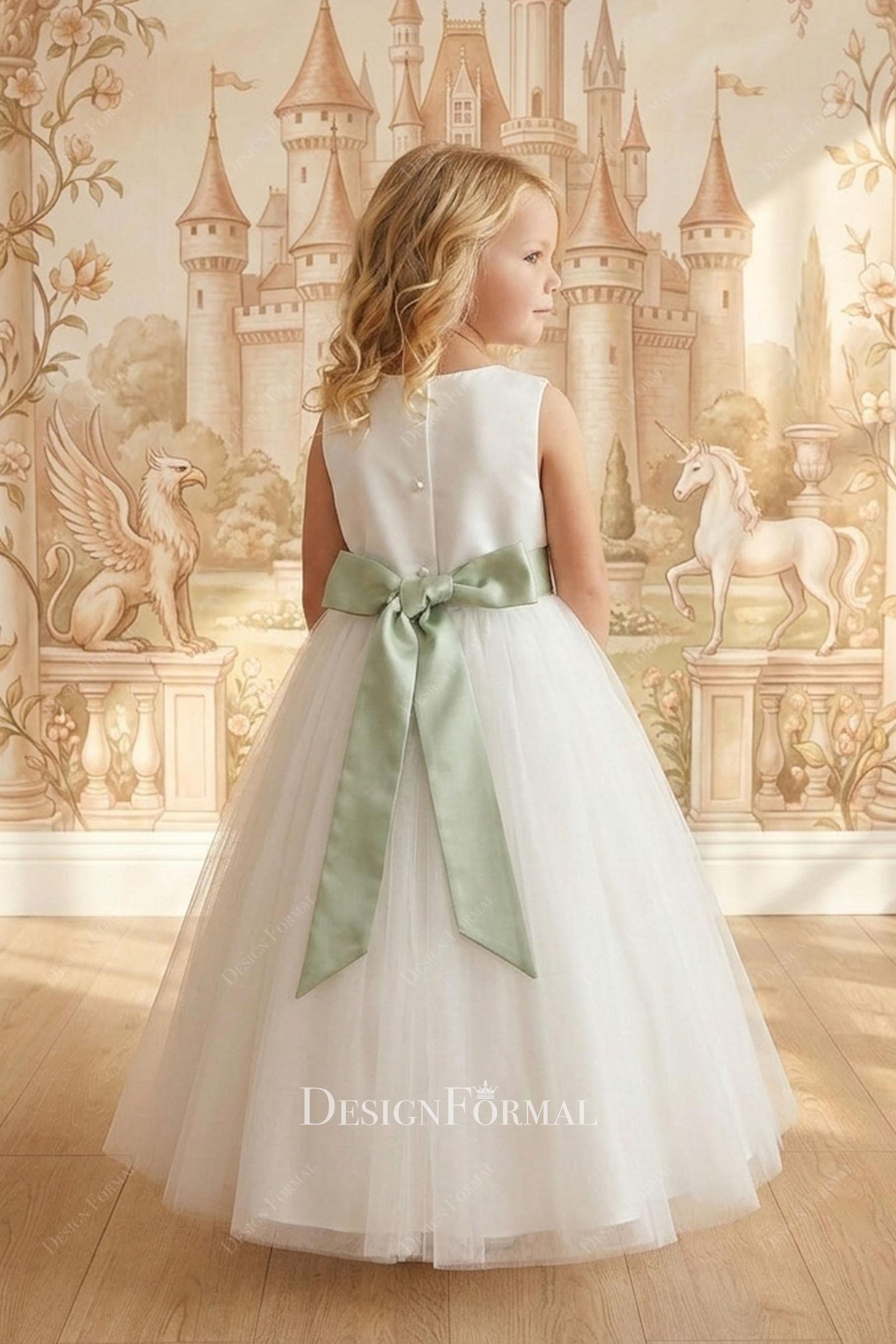 floor length flower girl dress