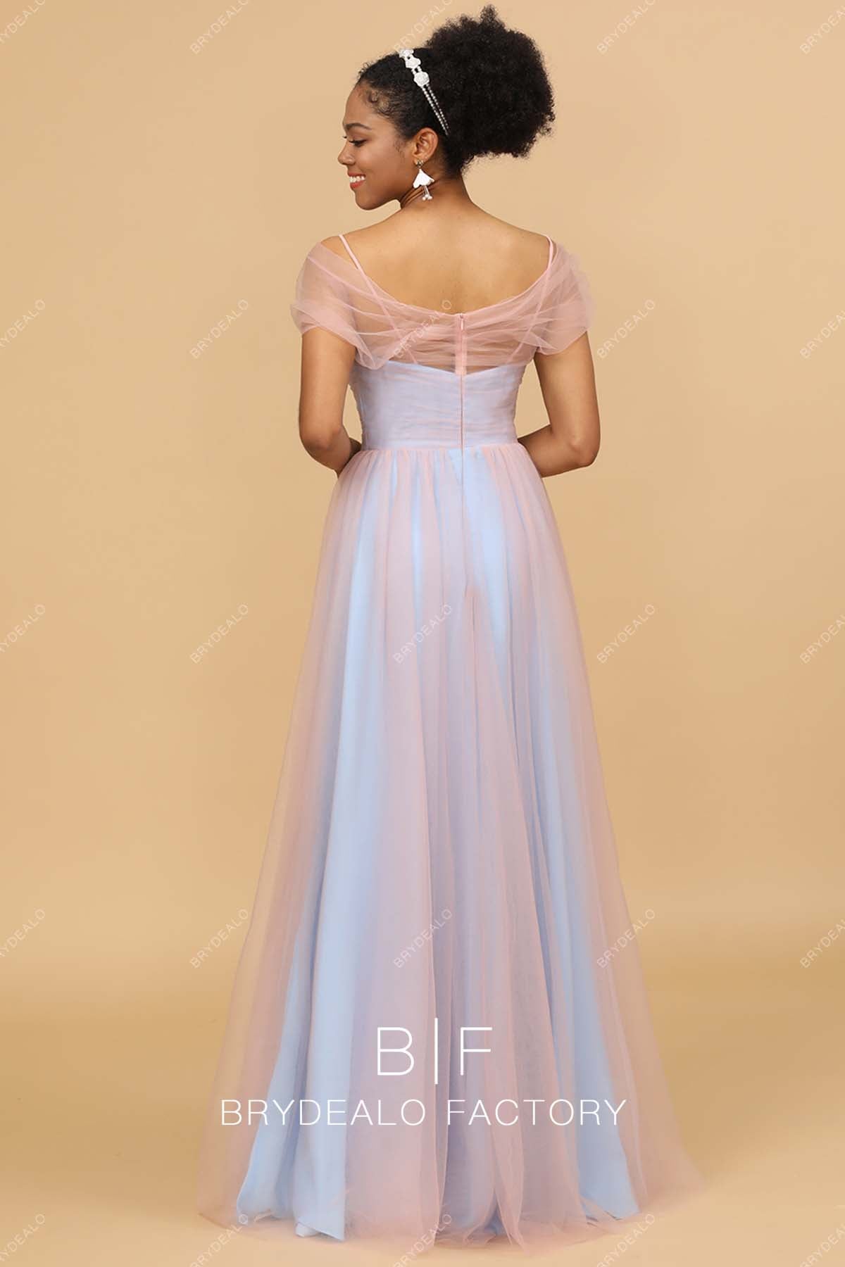 floor length long elegant bridesmaid gown
